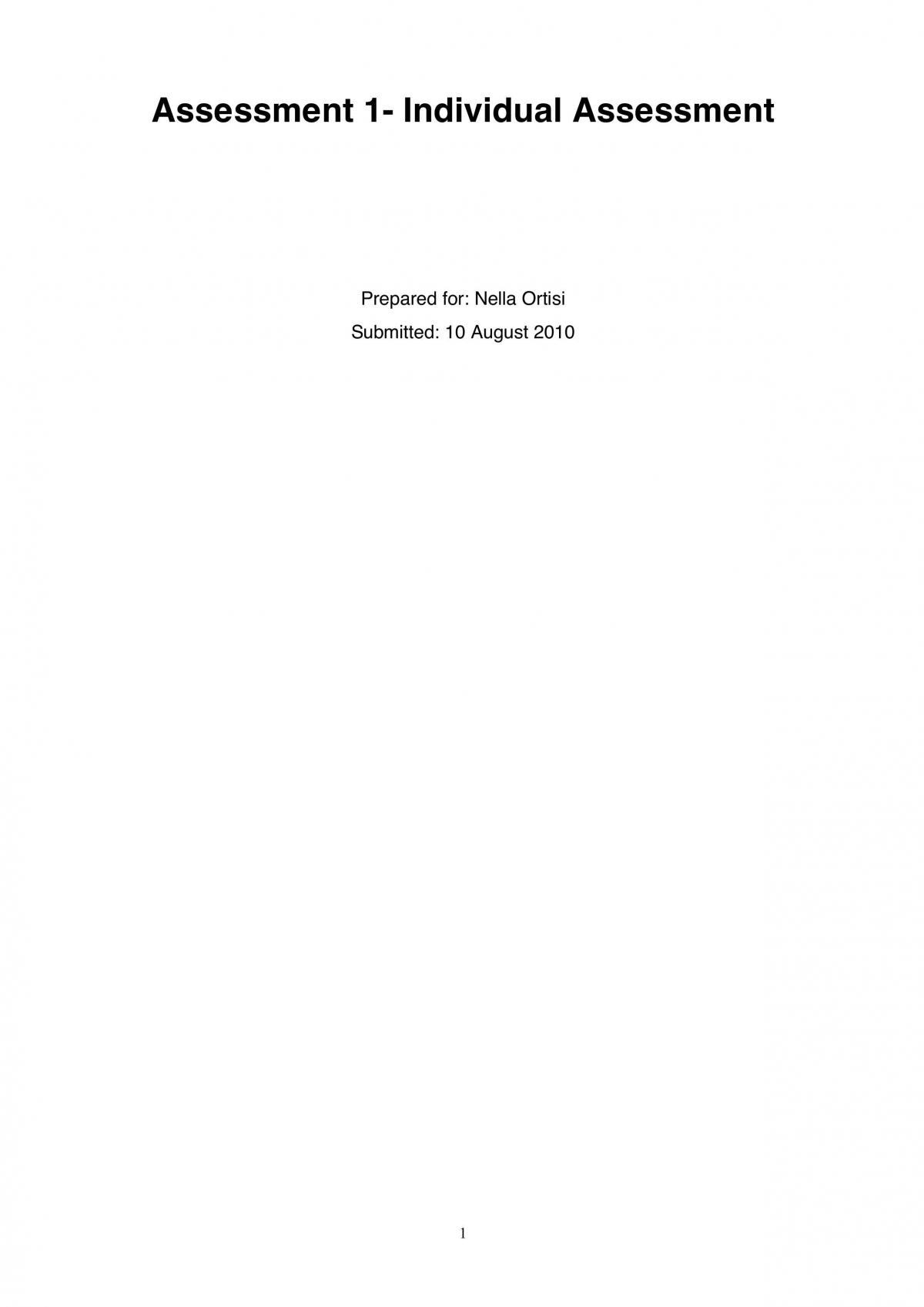 Assignment 1 - Page 1