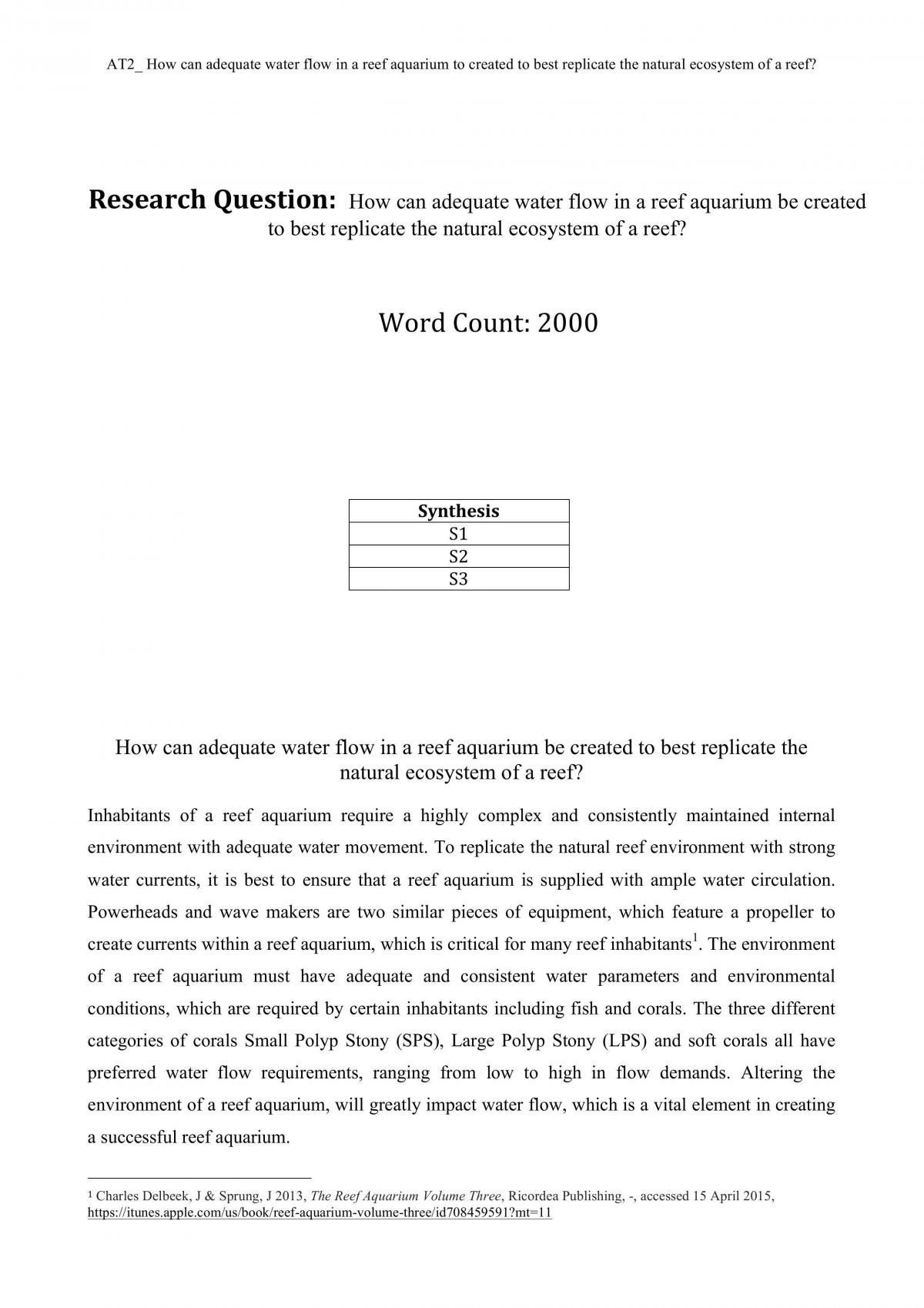 Research Outcome on Fish Tanks - Page 1