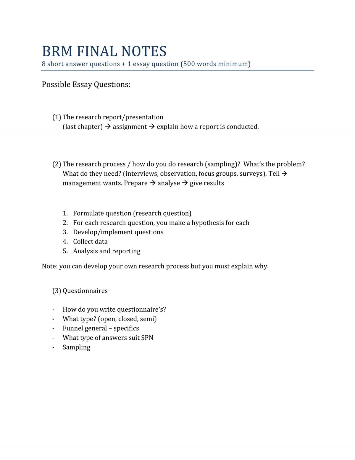BRM Final Notes - Page 1