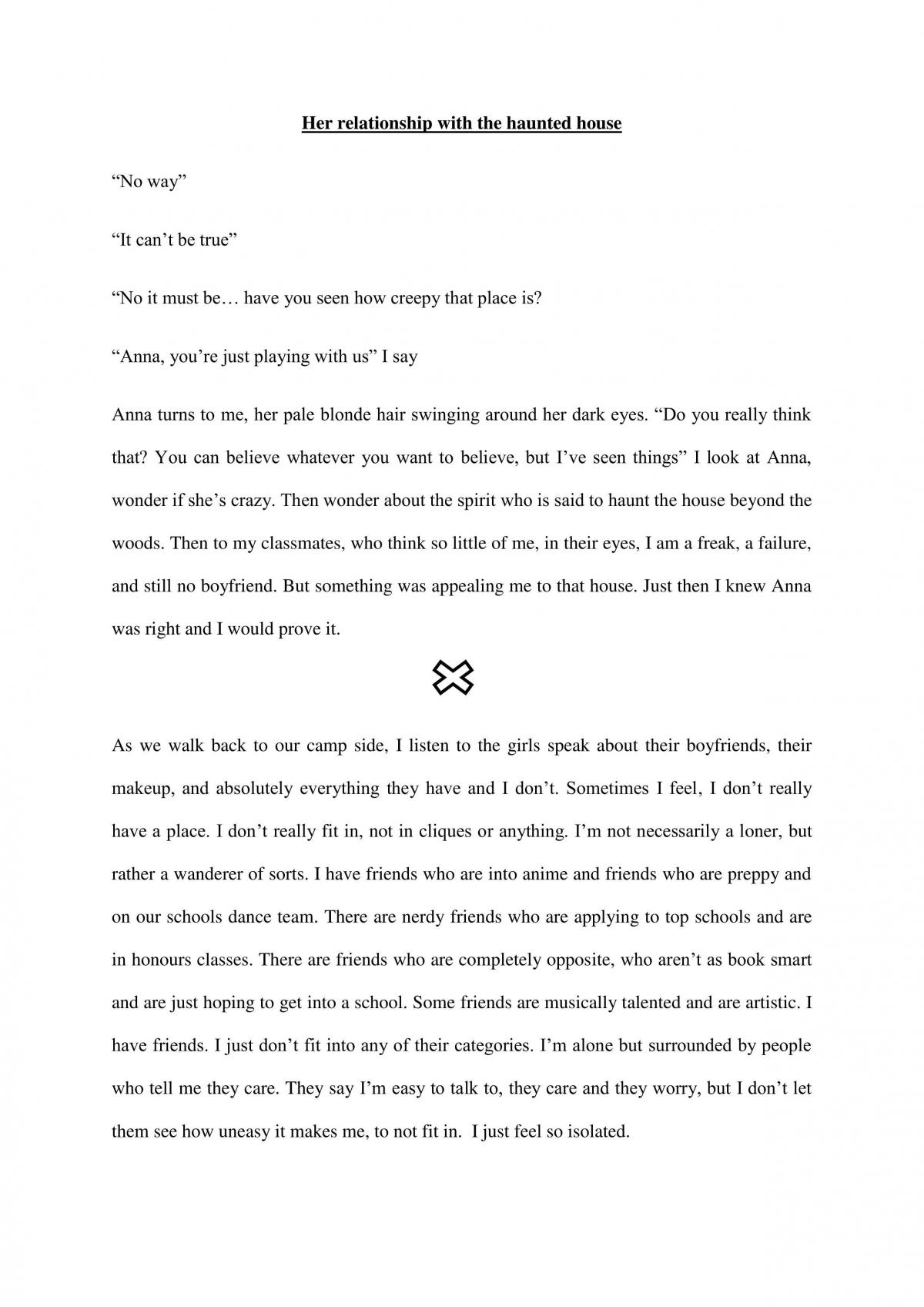 Creative Writing Piece - Page 1