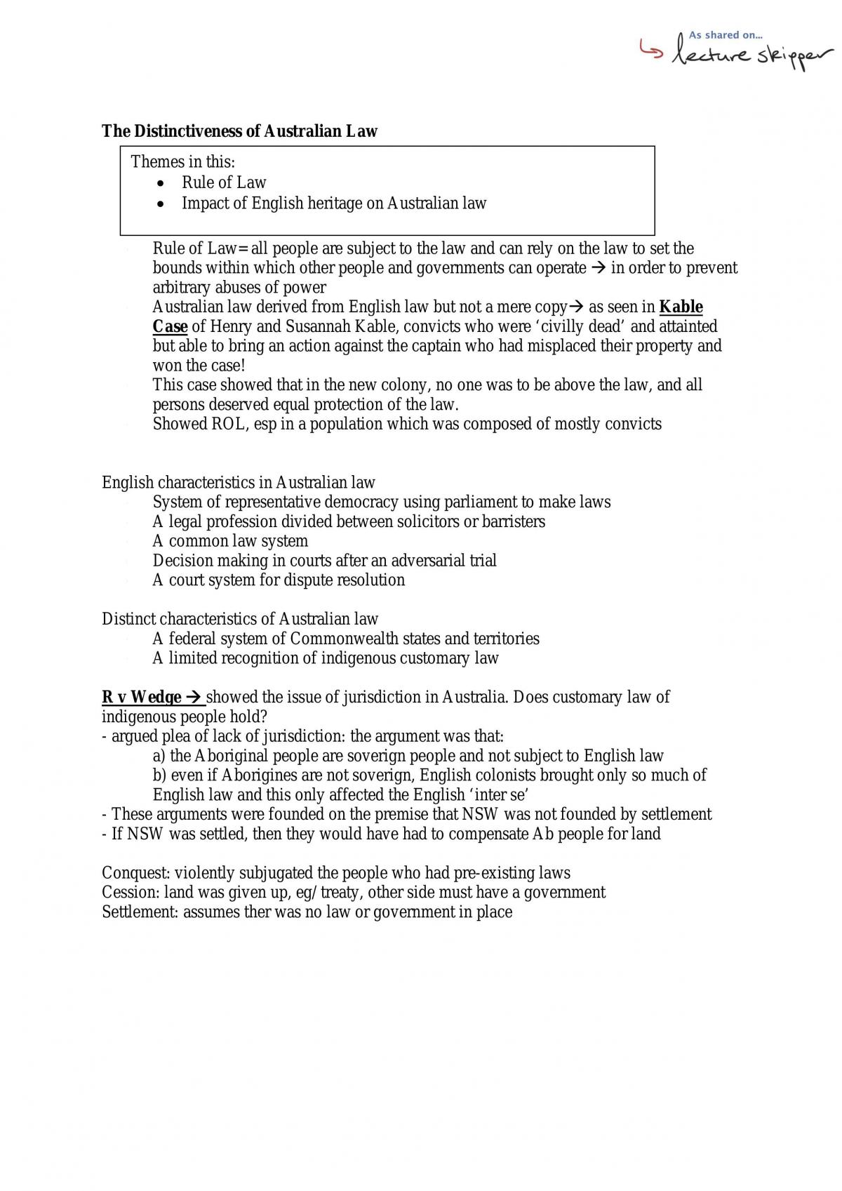 Foundations of Law Complete notes - Page 1