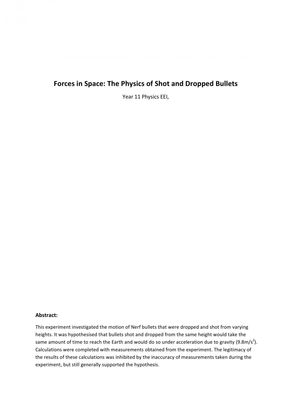 The Physics of Shot and Dropped Bullets (EEI) - Page 1