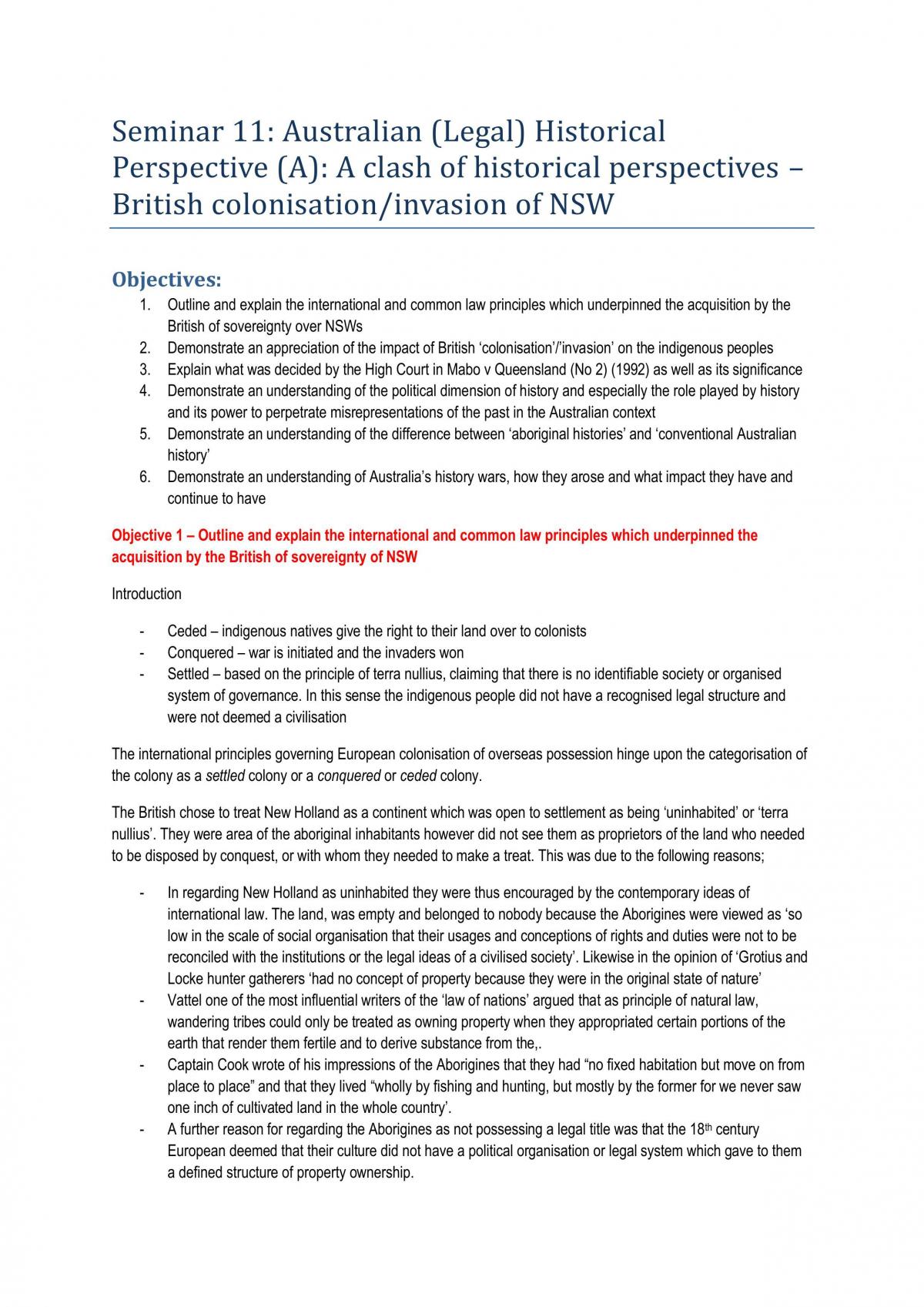 Perpectives on Law - Final Exam Notes  - Page 1