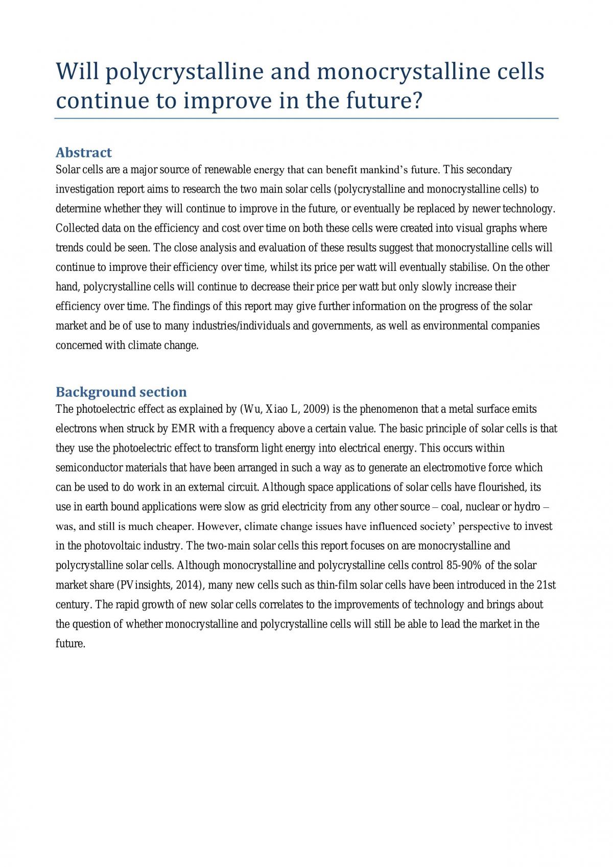 Solar Cell Trends - Page 1