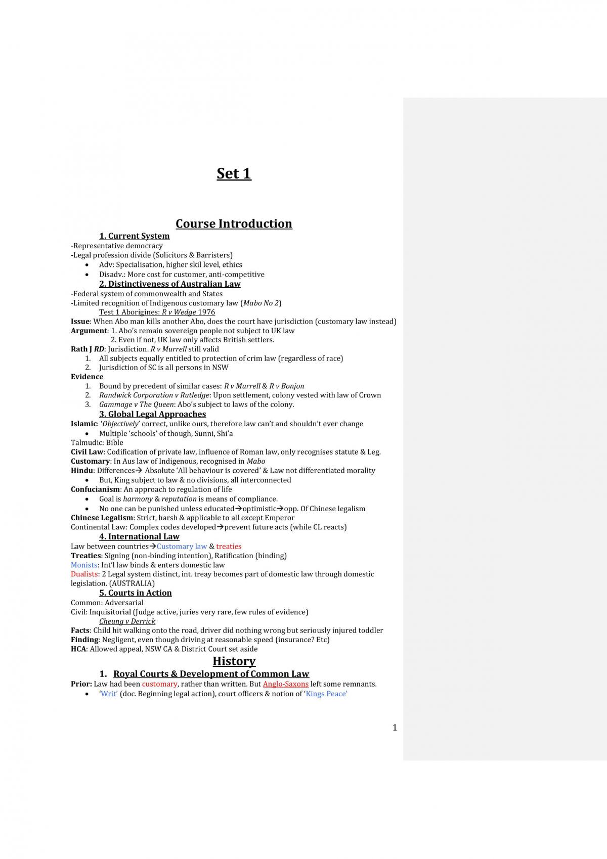 LAWS1052 Notes - Page 1