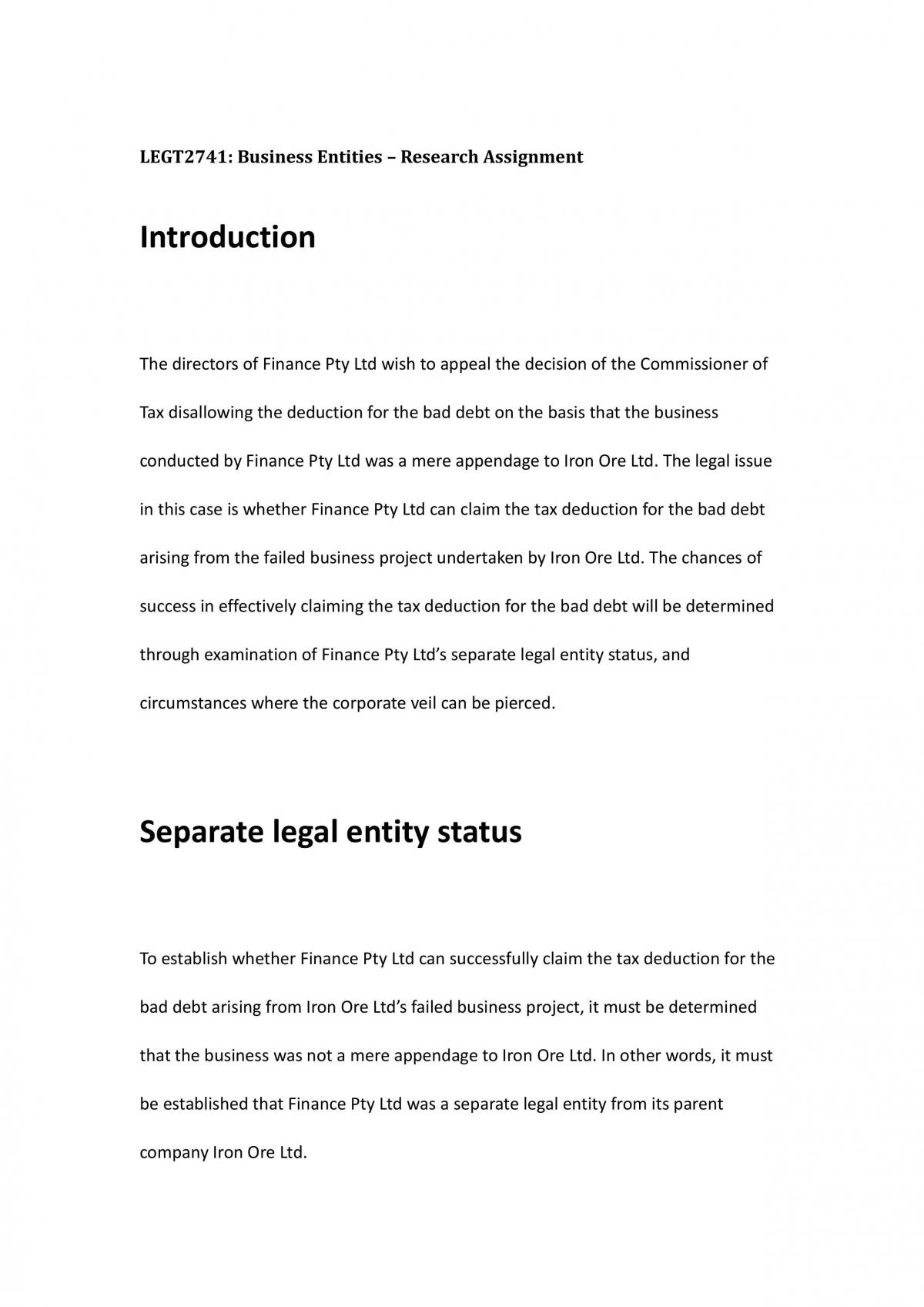 LEGT2741 Assignment - Page 1