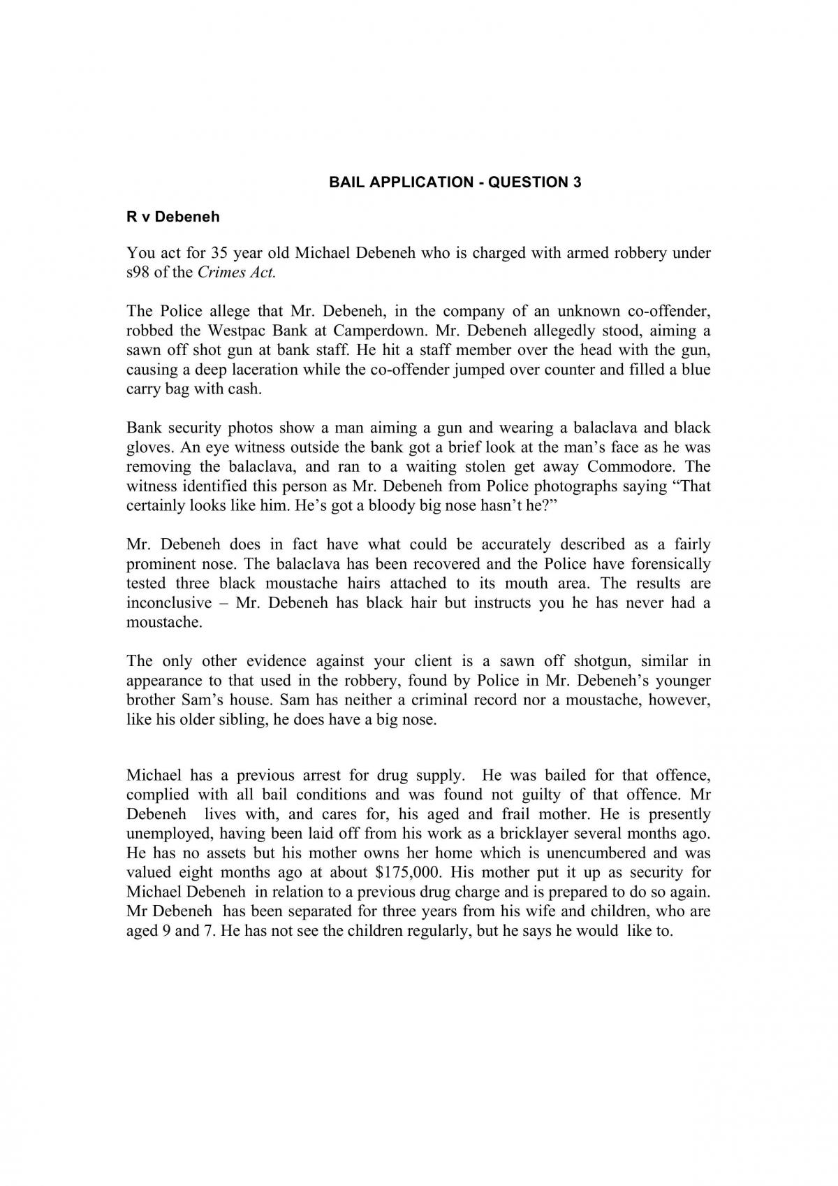 Bail Application - Page 1