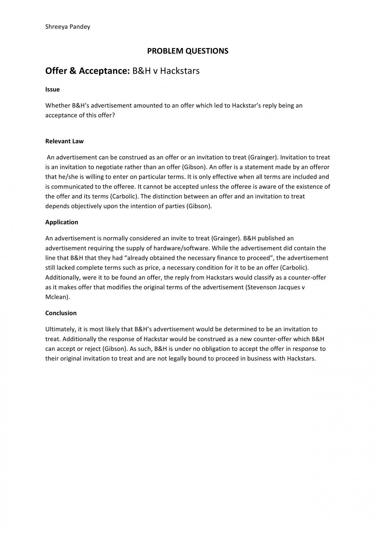 Problem Questions  - Page 1