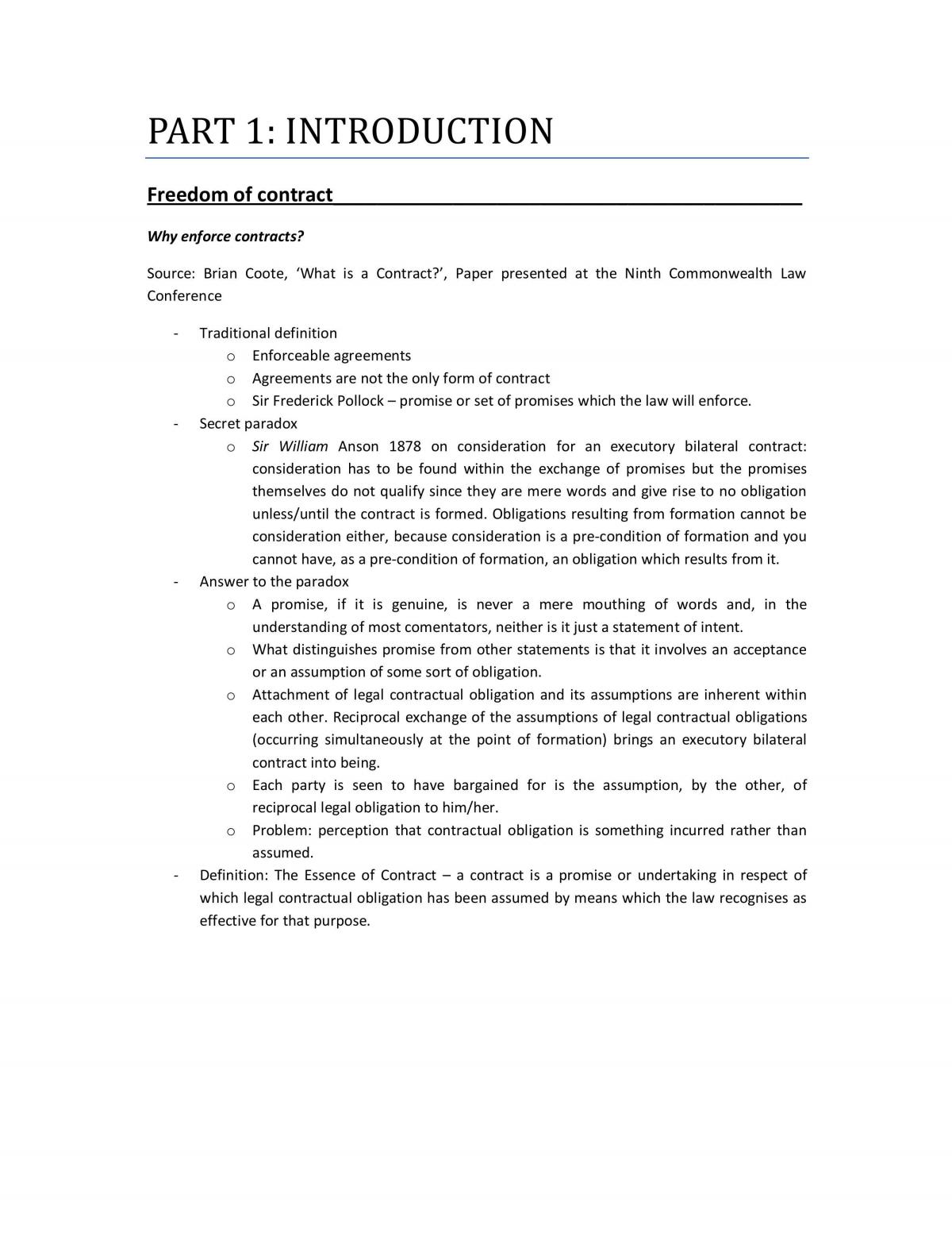 Contract Notes - Page 1