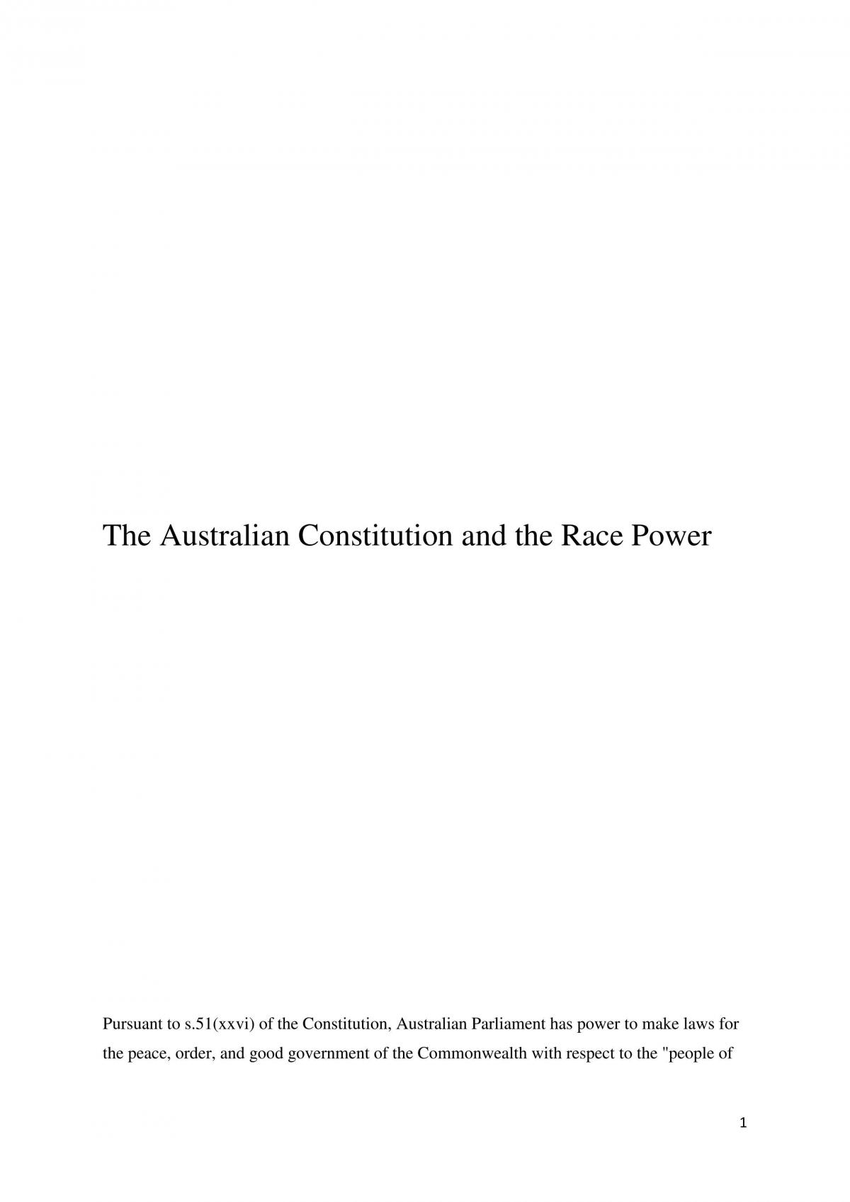 Race power and the constitution  - Page 1
