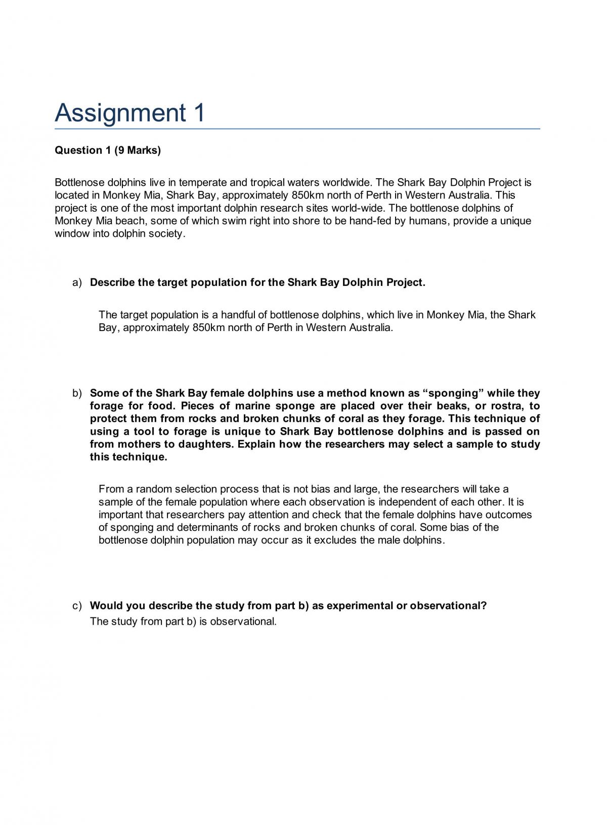 Assignment #1- STAT170 - Page 1