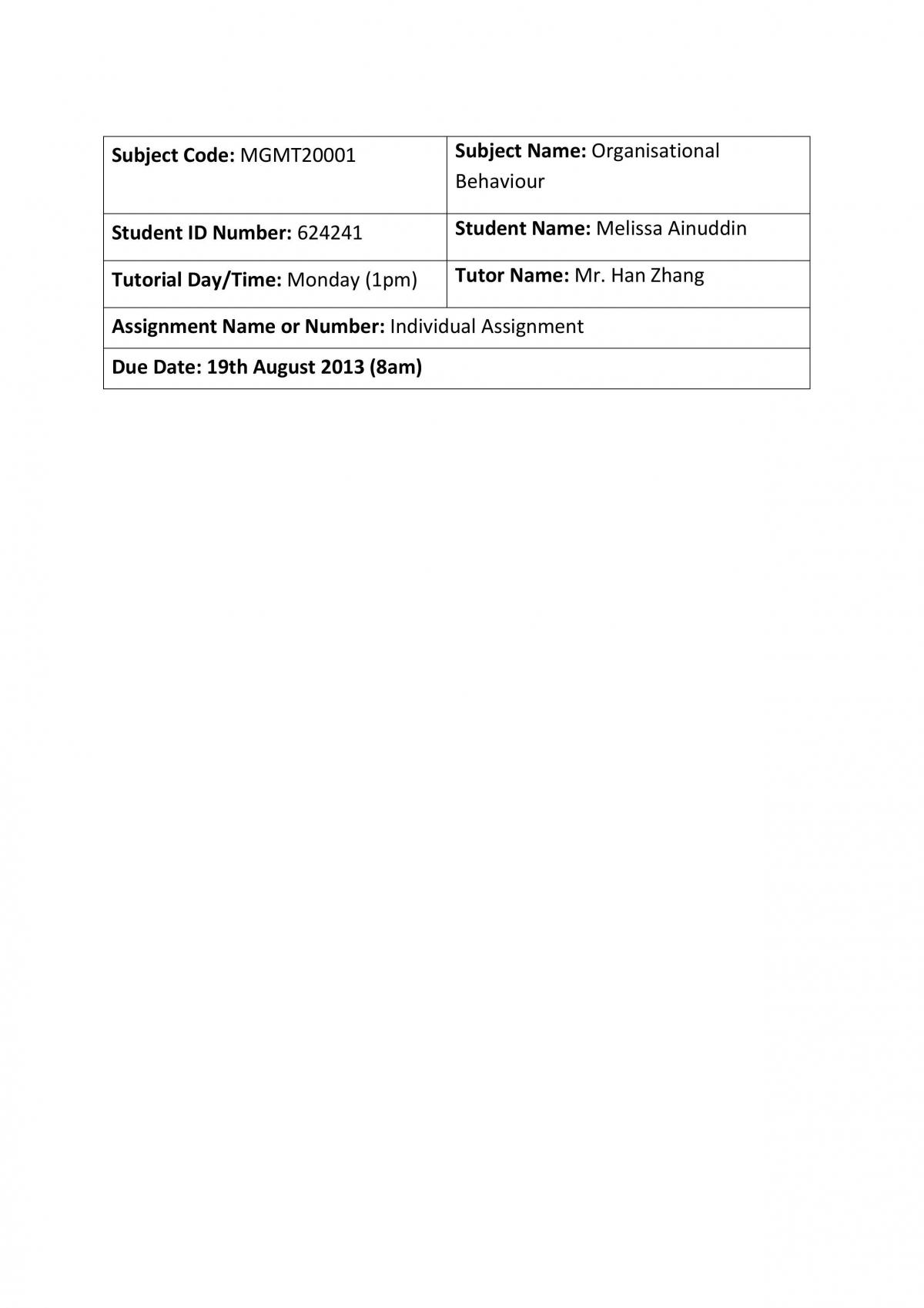 Perception and Attribution - Page 1