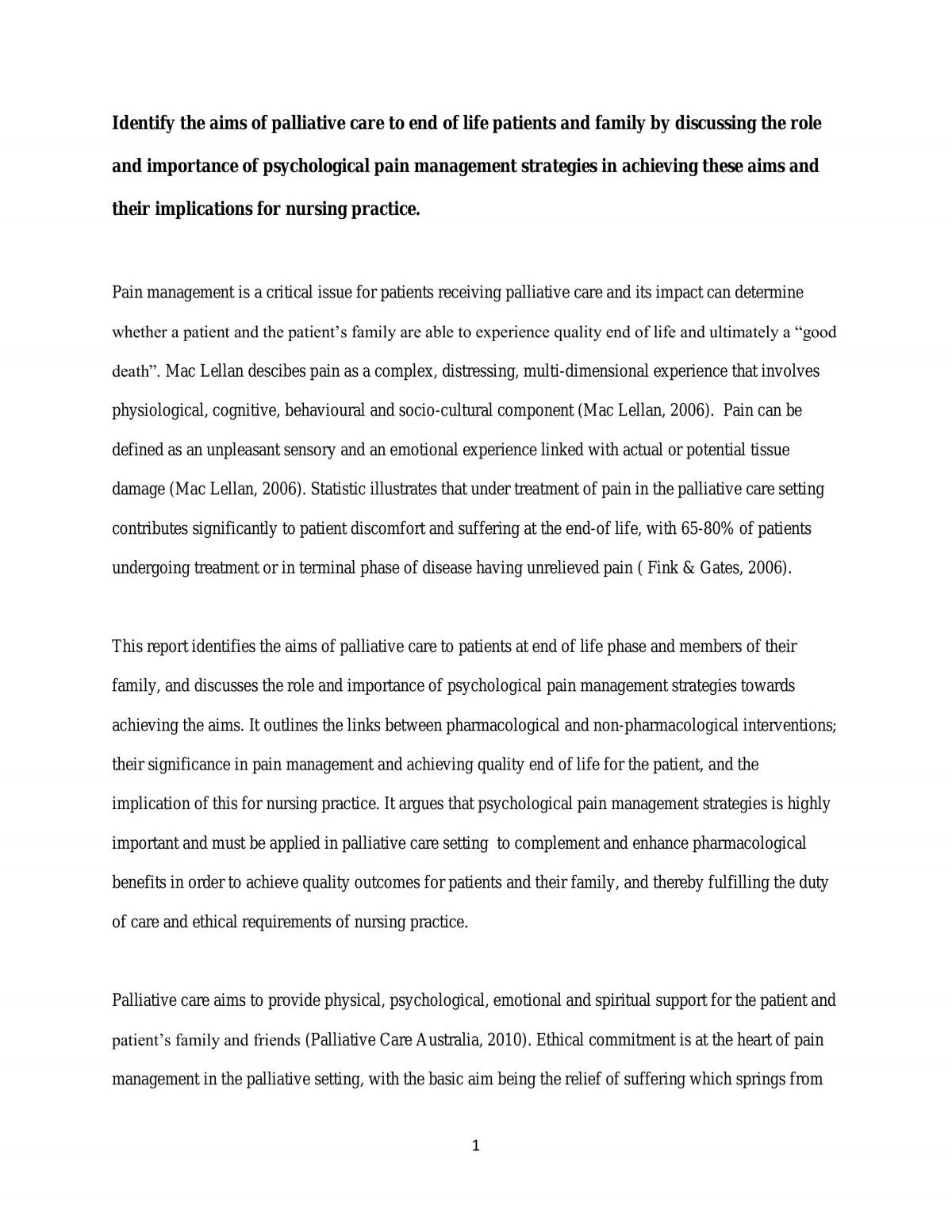 Palliative Care - Page 1