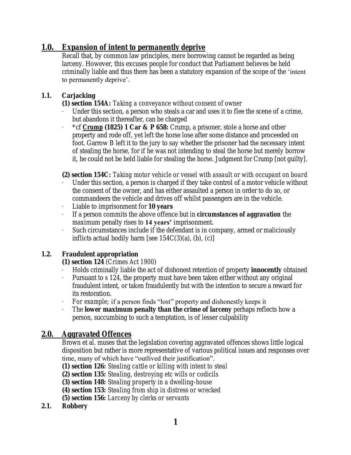 Dishonest Acq Notes - Page 1