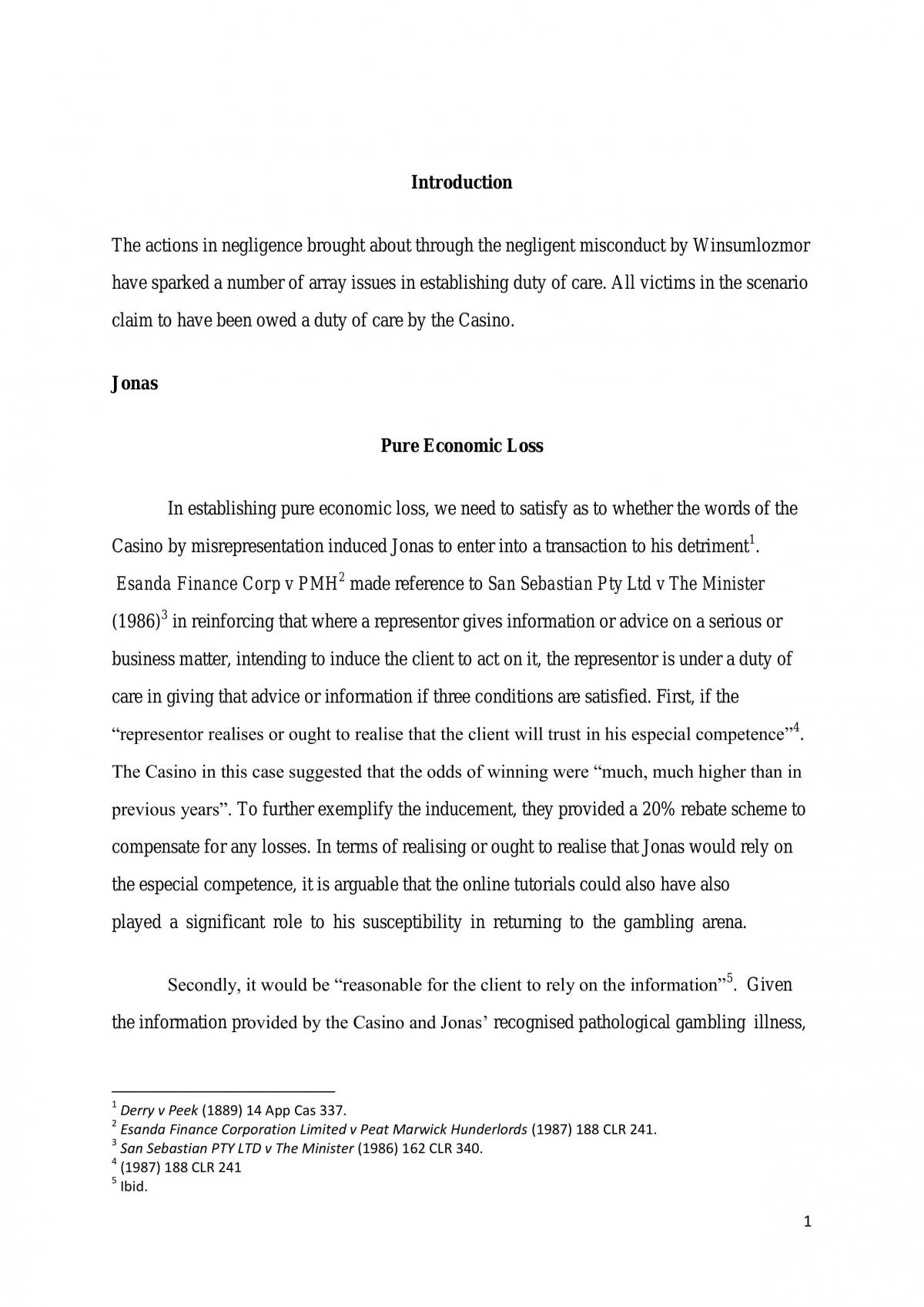 Duty of Care Assignment  - Page 1