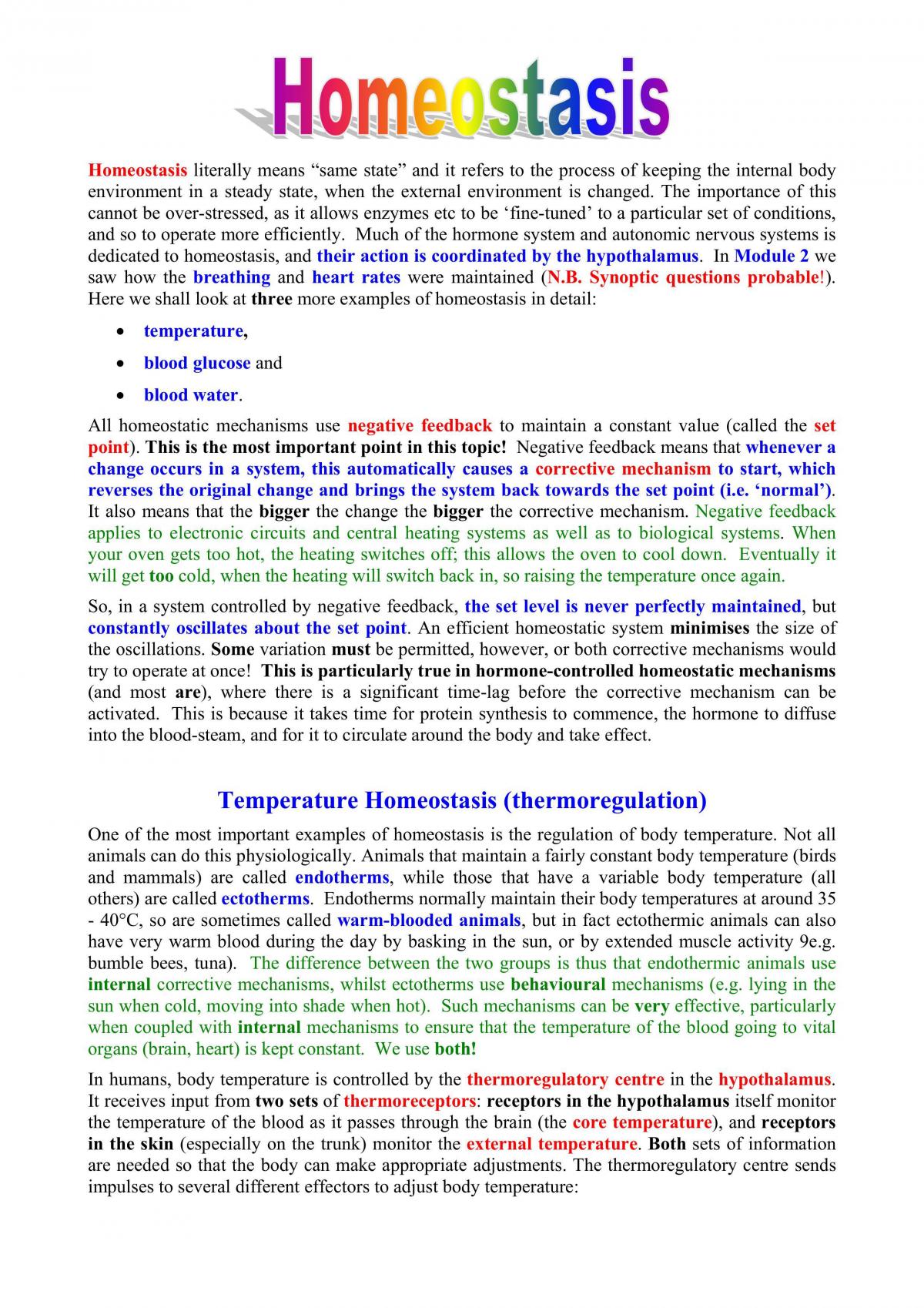 Homeostasis - Page 1