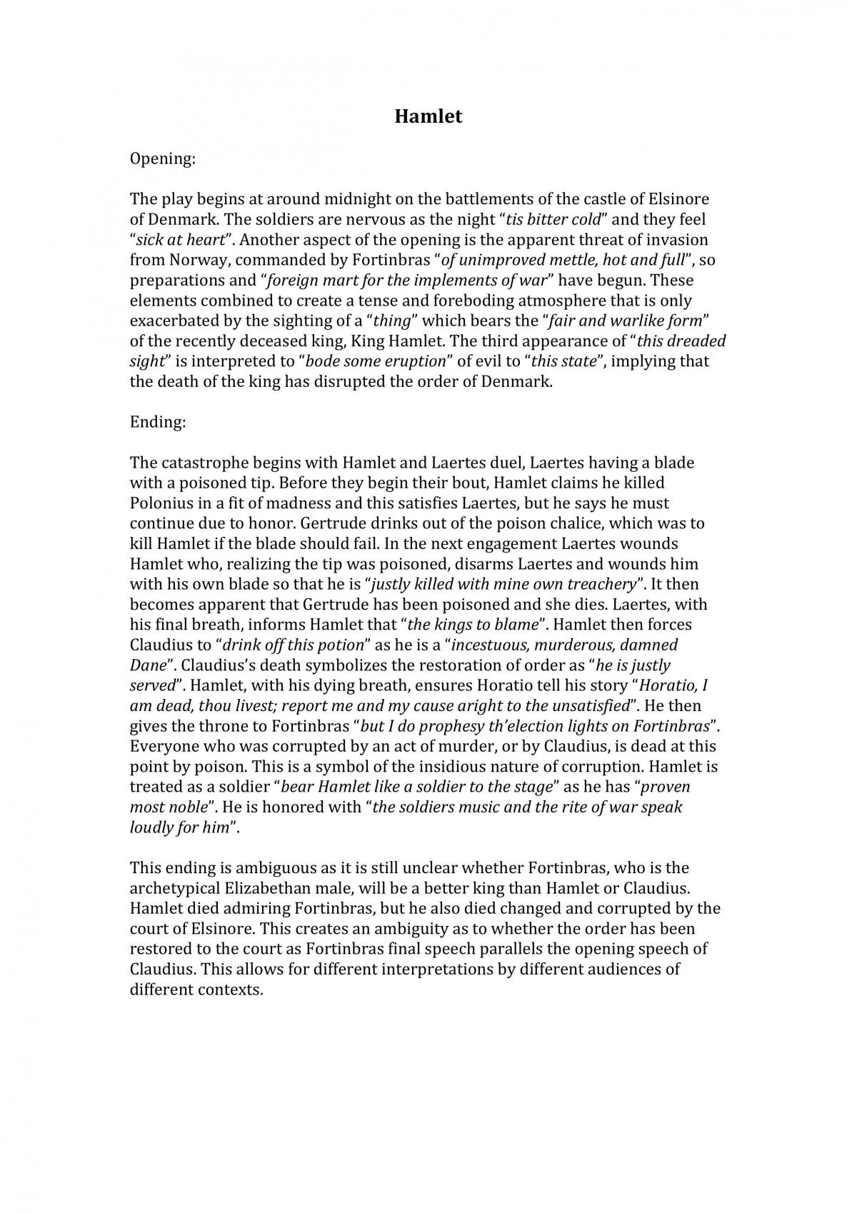 Hamlet  - Module B - Page 1