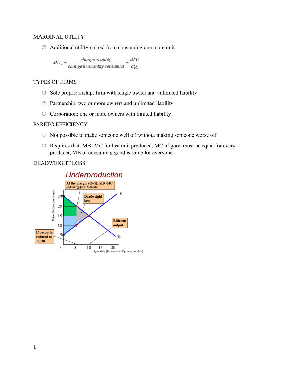 Full notes for Introductory Microeconomics - Page 1