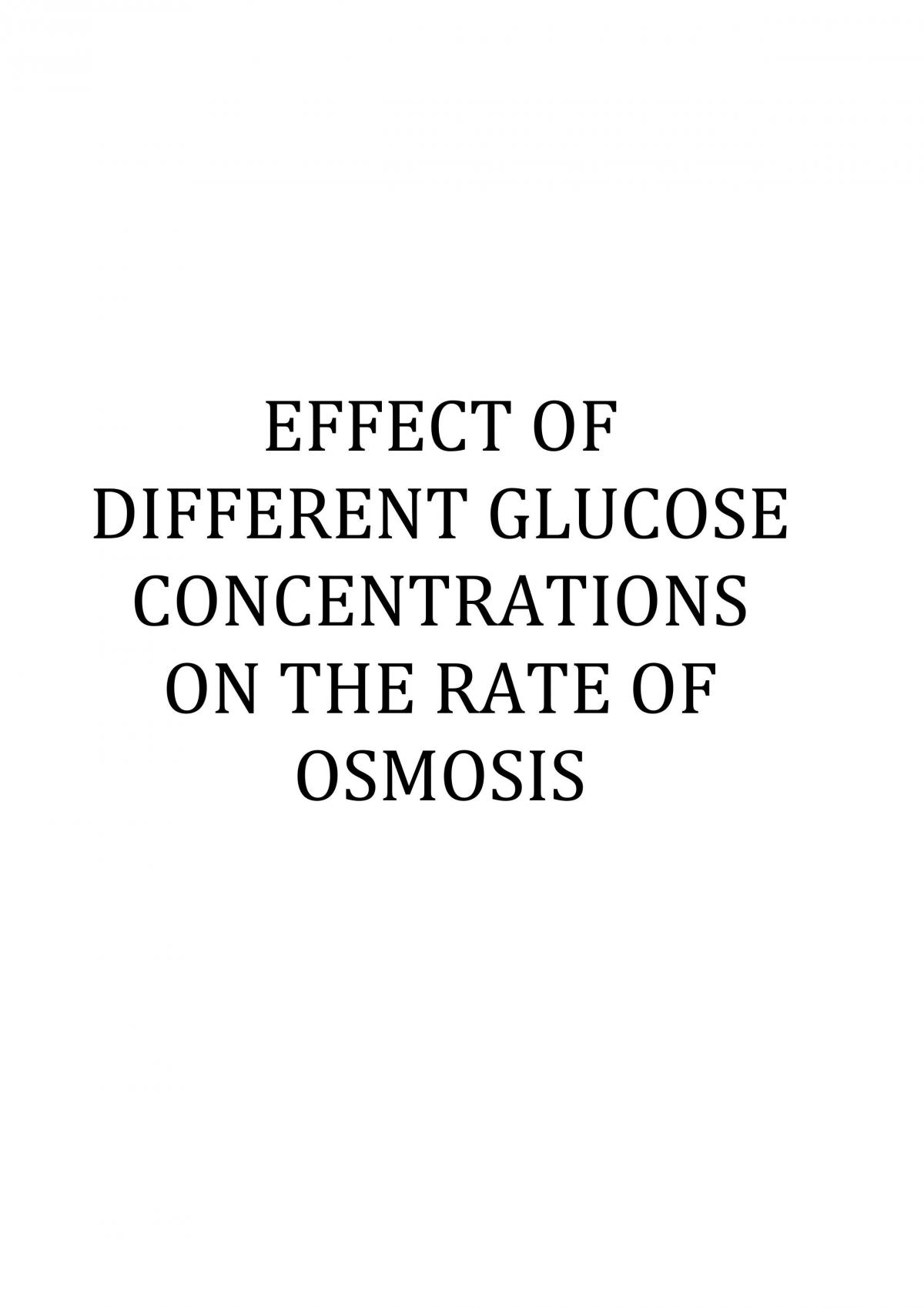 Osmosis Practical Report  - Page 1