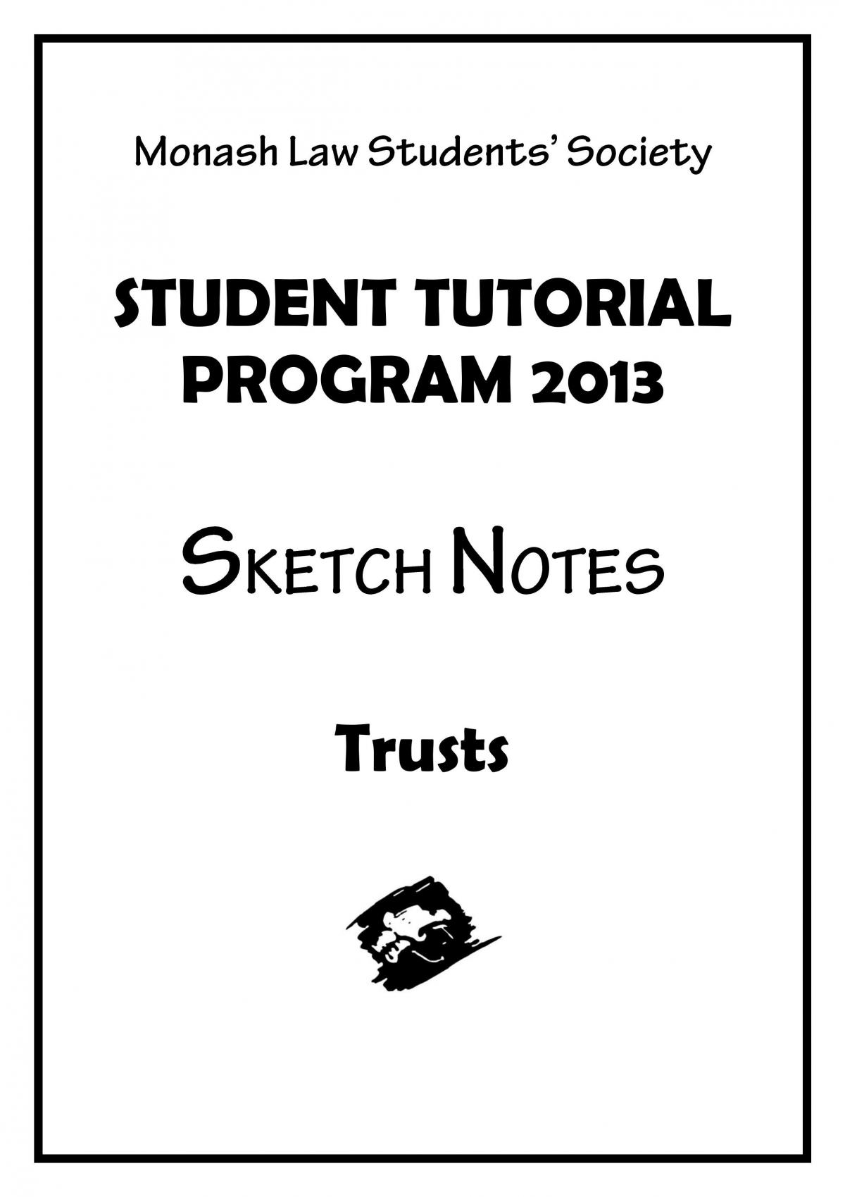 Trusts Sketch Note - Page 1
