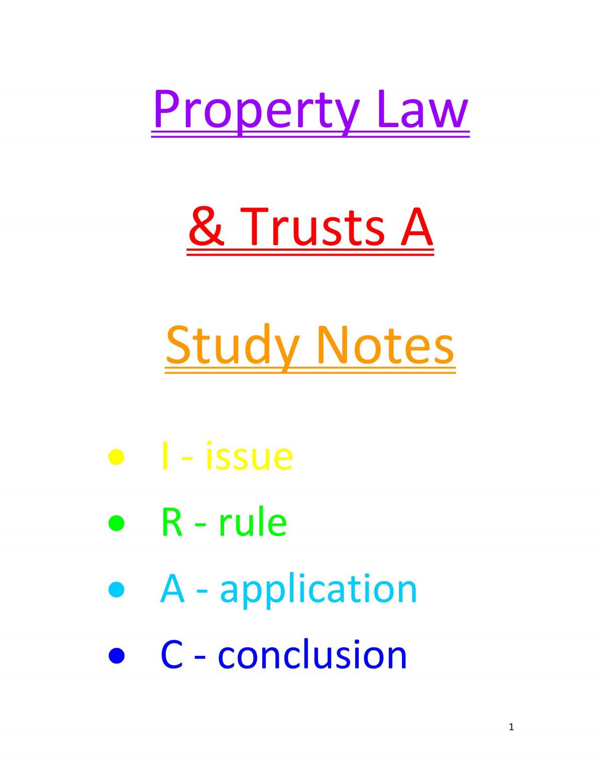 Property_Notes_Semester_1 - Page 1