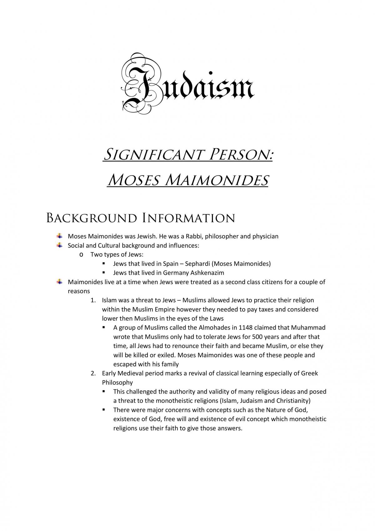 Full Study Notes on Judaism - Page 1