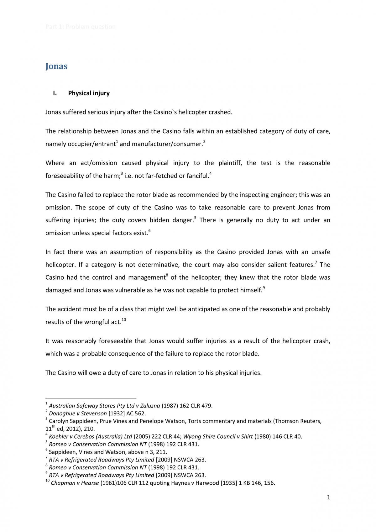 tort mid semester assignment - Page 1