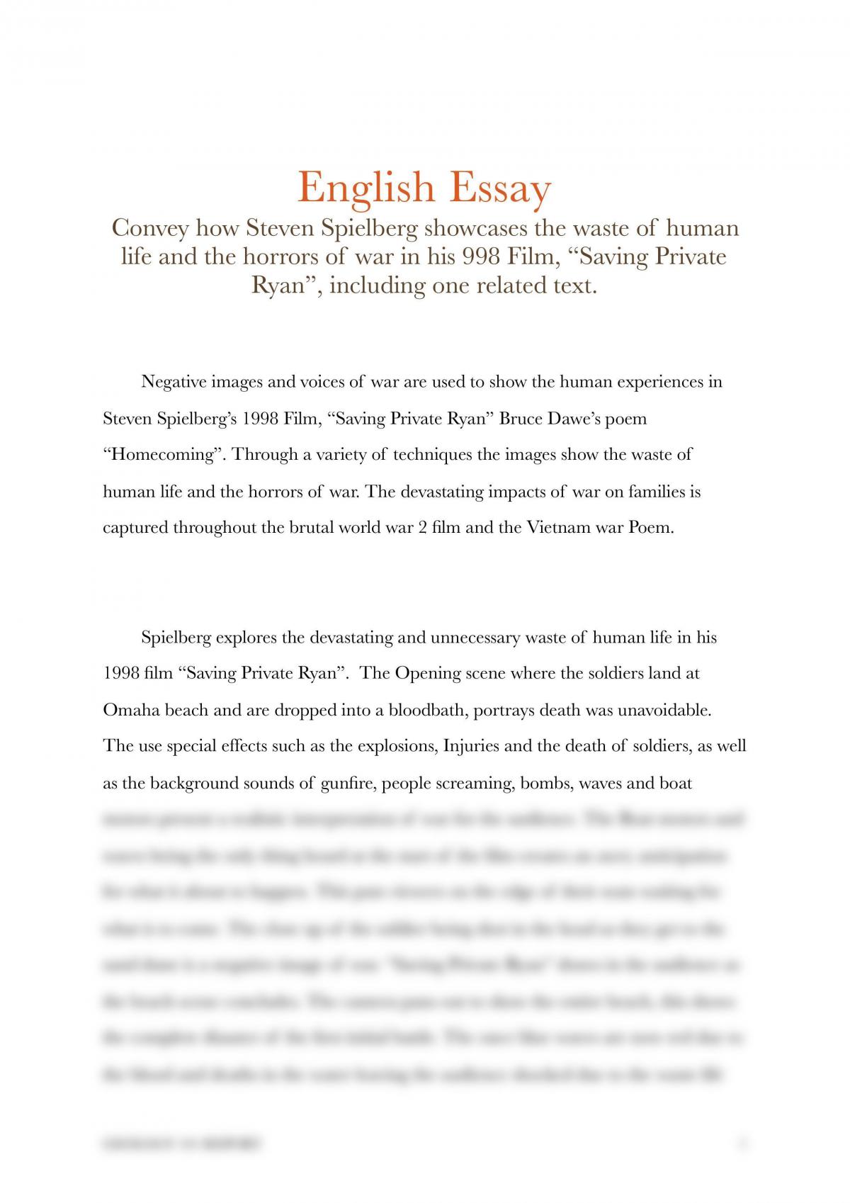 horrors of war essay introduction