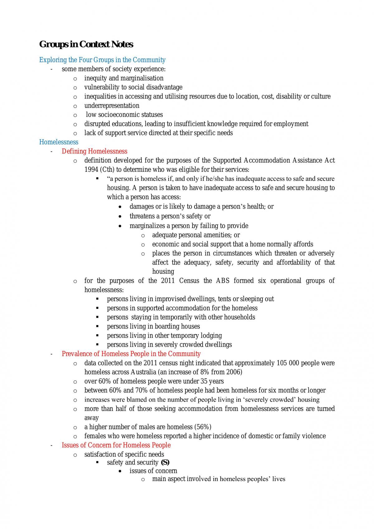 Groups in Context Syllabus Notes - Page 1