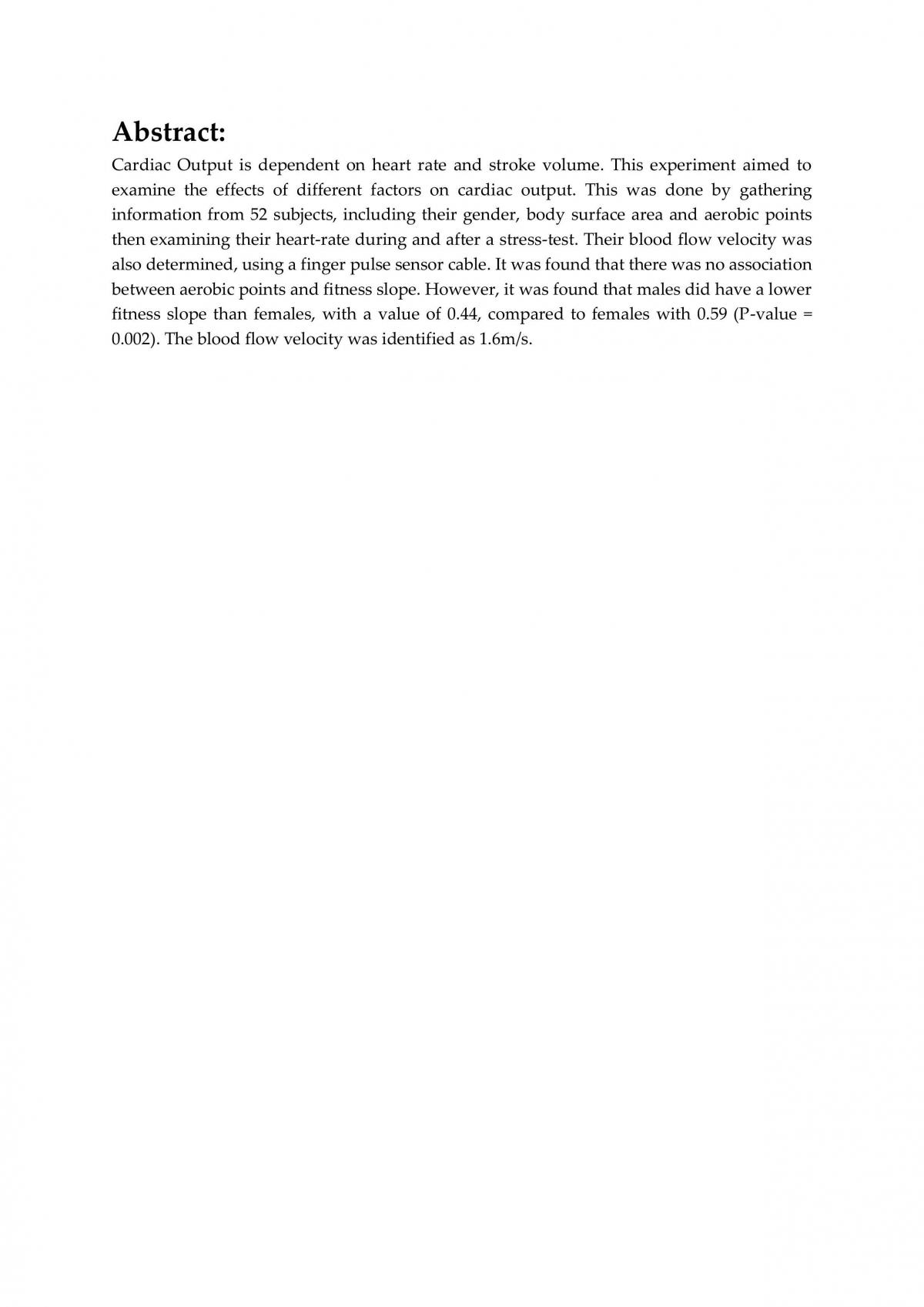 Exercise Lab Report - Page 1