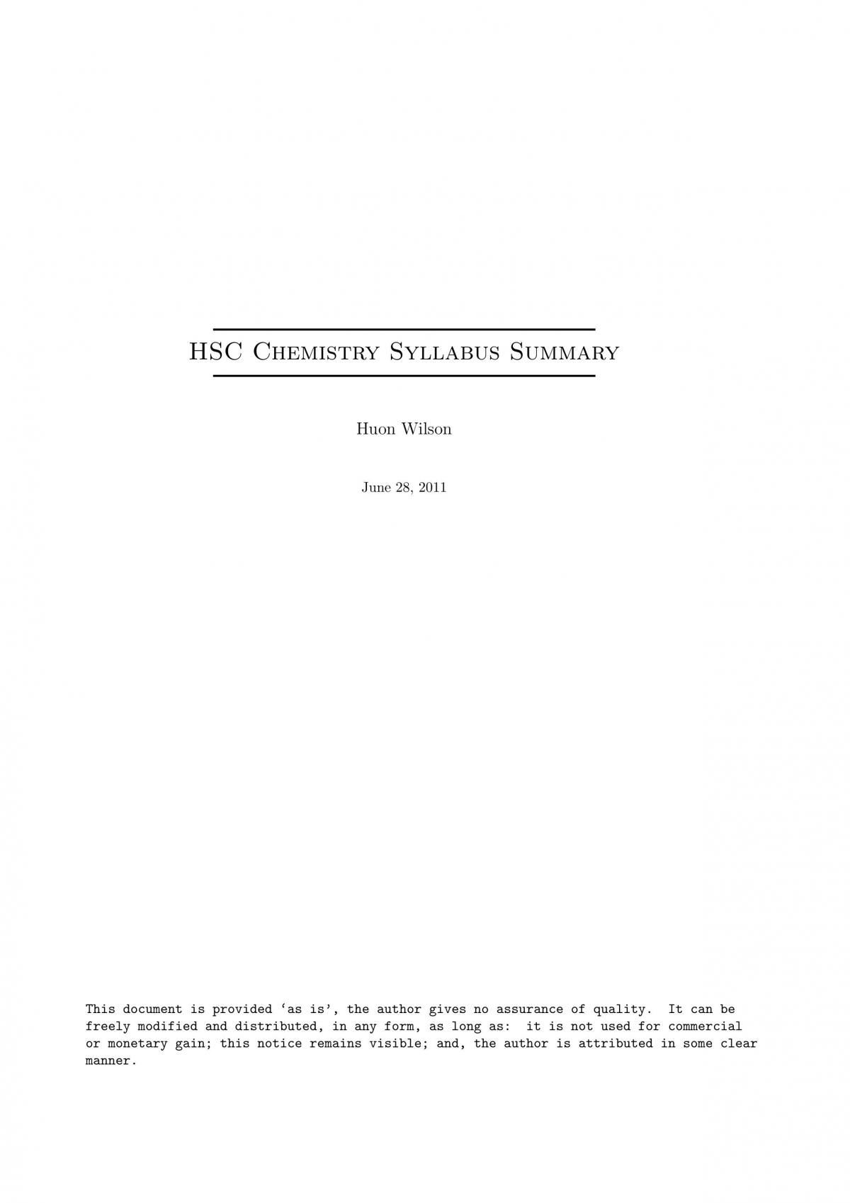 Complete Chemistry Notes  - Page 1