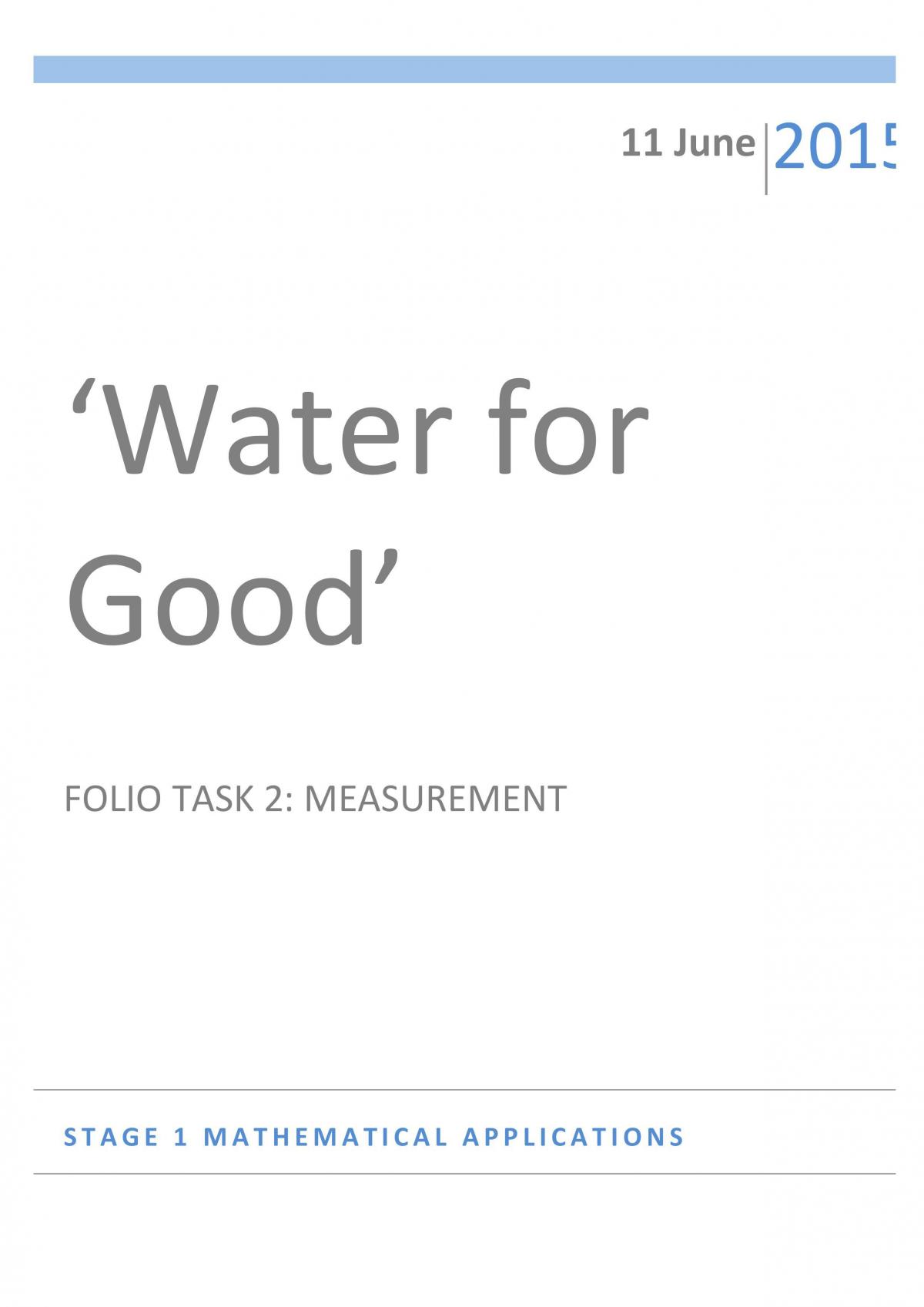 Folio Task 2: Measurement - Page 1