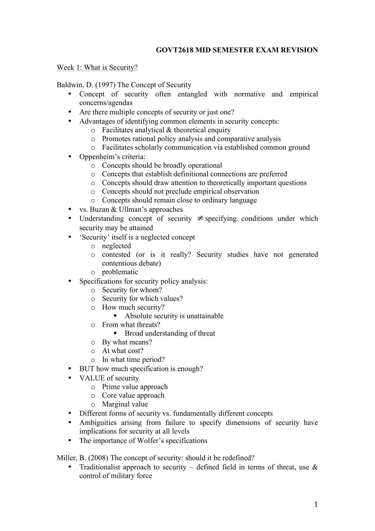 Govt2618 Complete study notes - Page 1