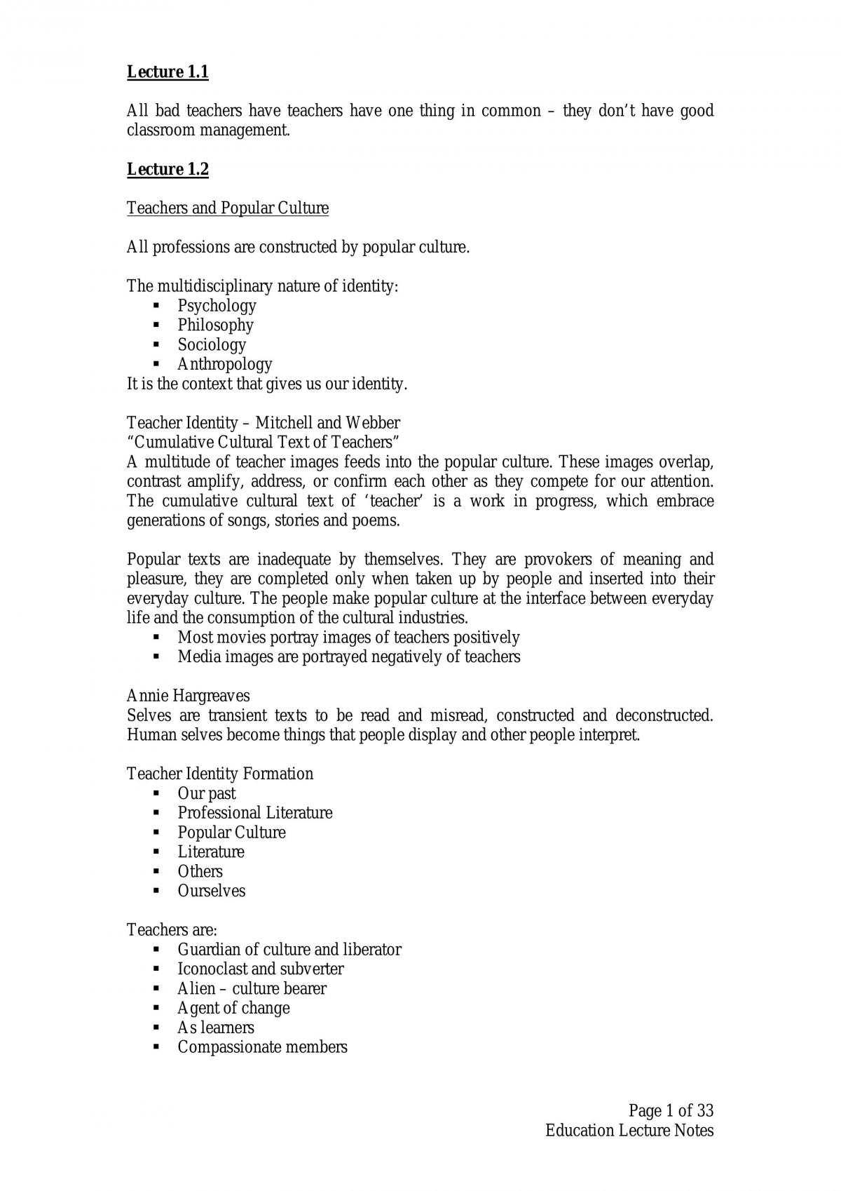Semester 1 Lecture Notes - Page 1