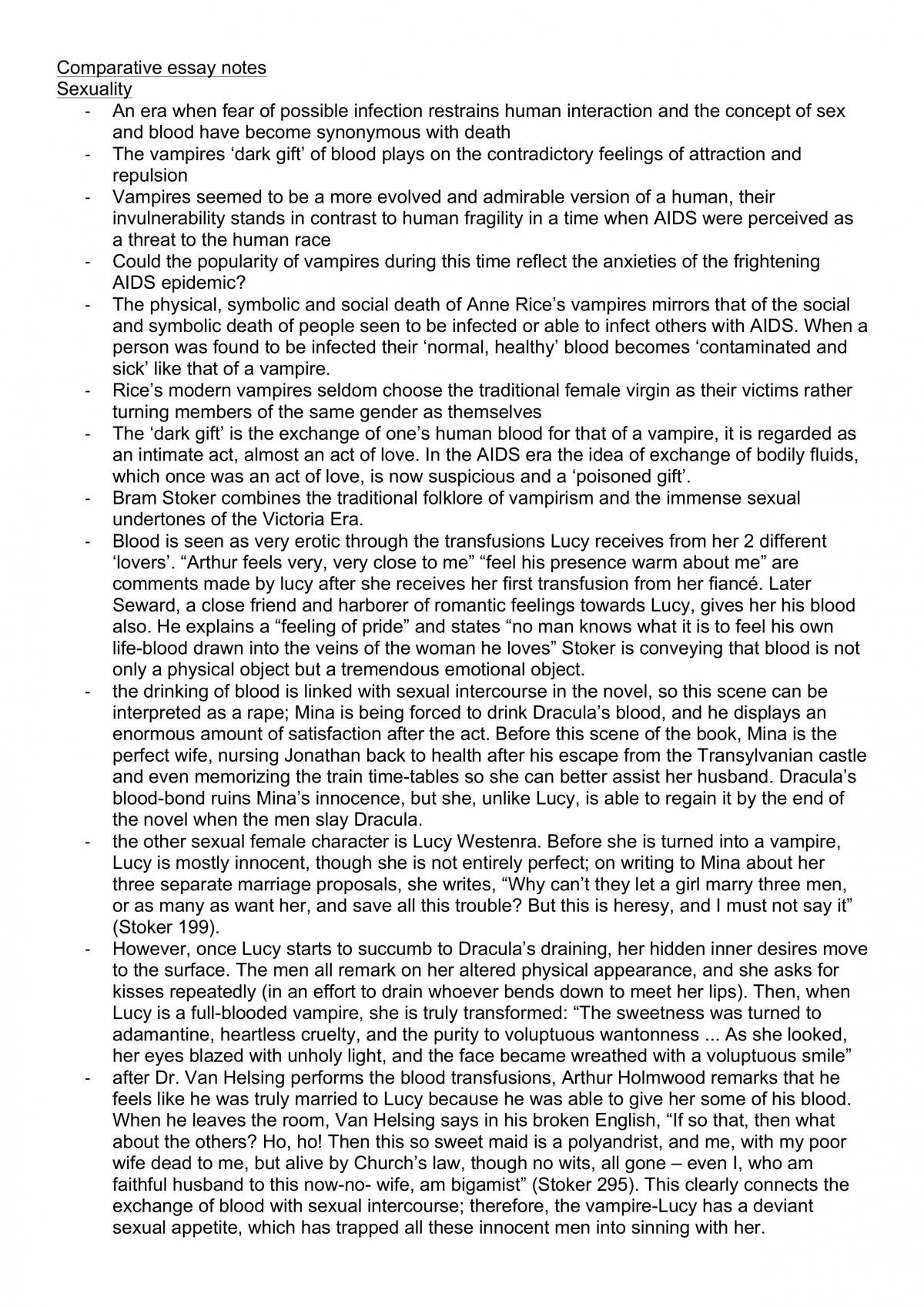 advanced-english-comparative-essay-notes-dracula-and-interview-with-a-vampire-english