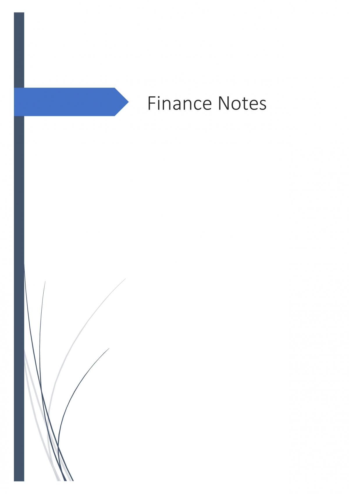 Finance Notes - Complete (2017) - Page 1