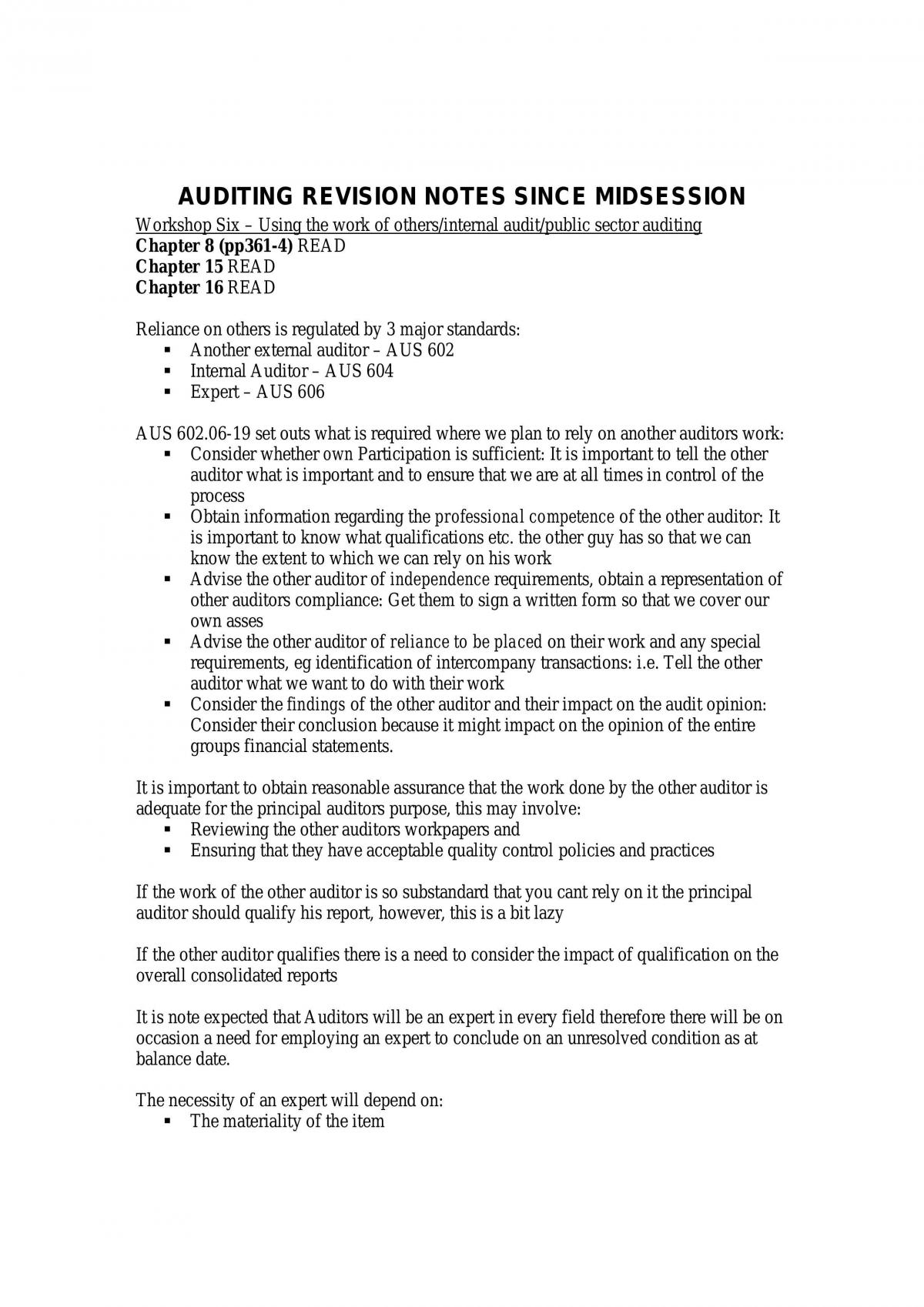 Auditing Notes Part 2 Of 2 - Page 1