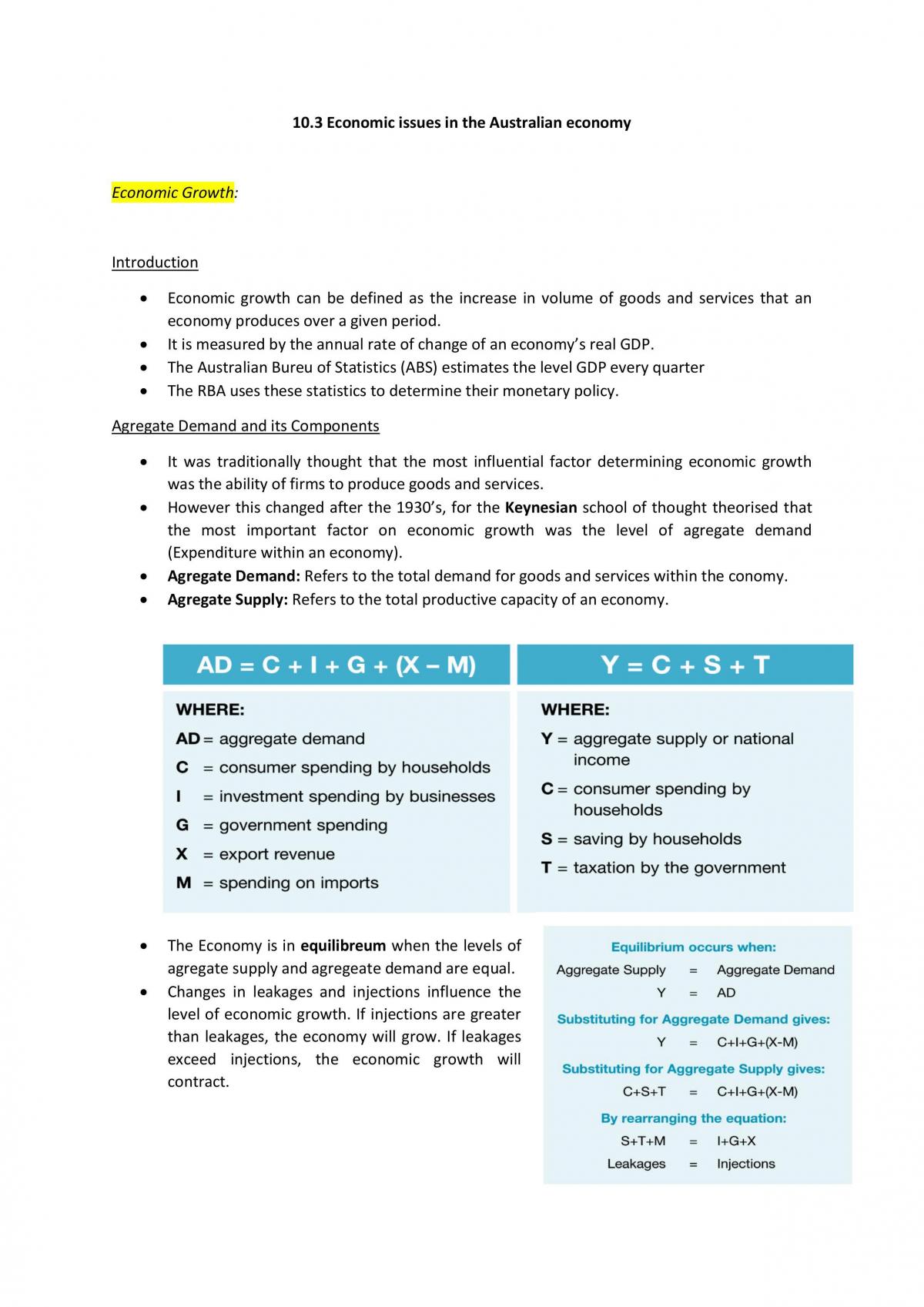 Economic Issues in Australia - Page 1
