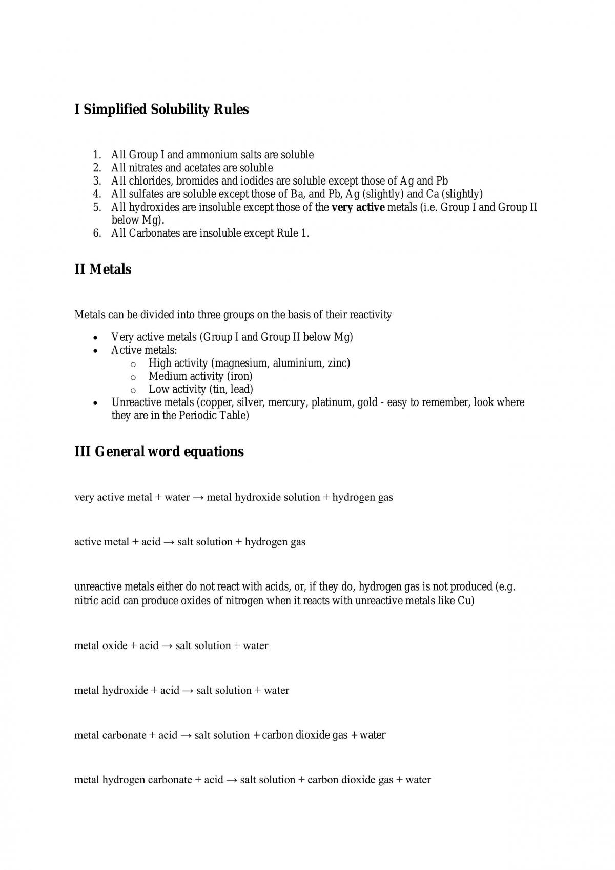 Overall Preliminary Chemistry HSC Notes - Page 1