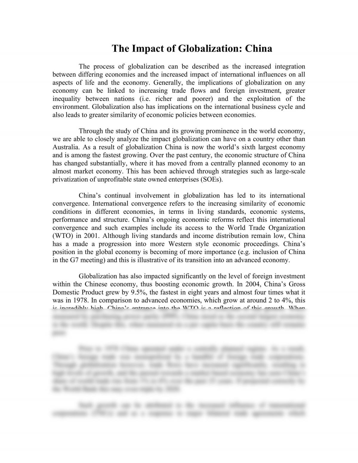 globalization essay css pdf