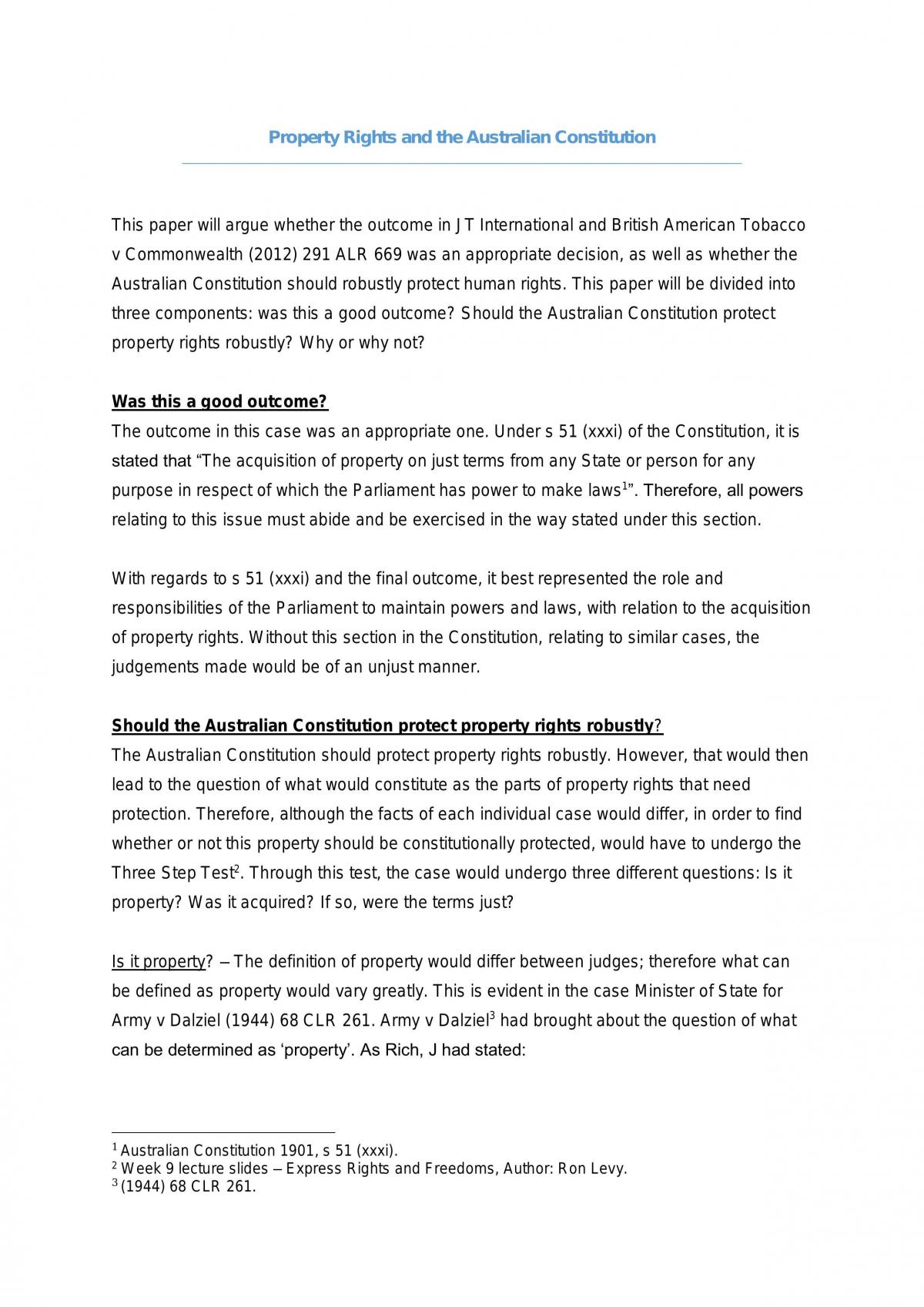 Constitutional end of semester essay - Page 1