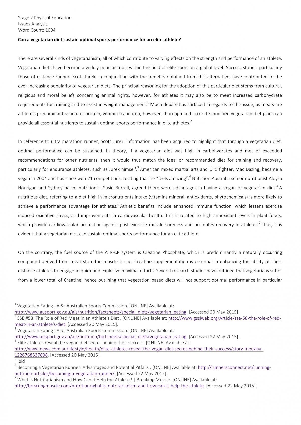 Physical Education Issues Analysis Year 12 Final - Page 1