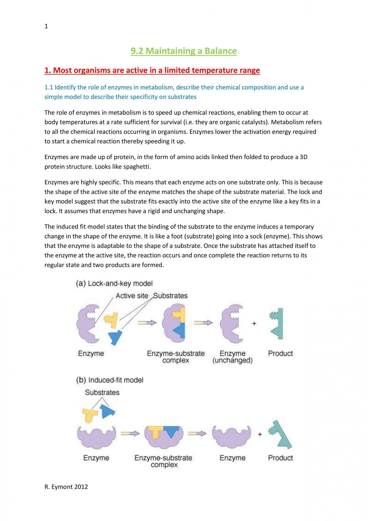Biology notes - Page 1