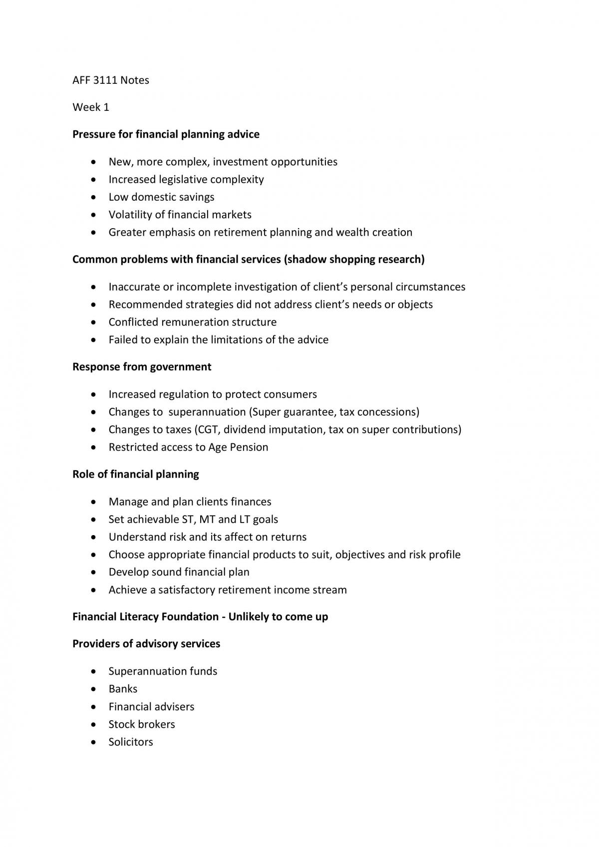 AFF3111 Notes - Page 1