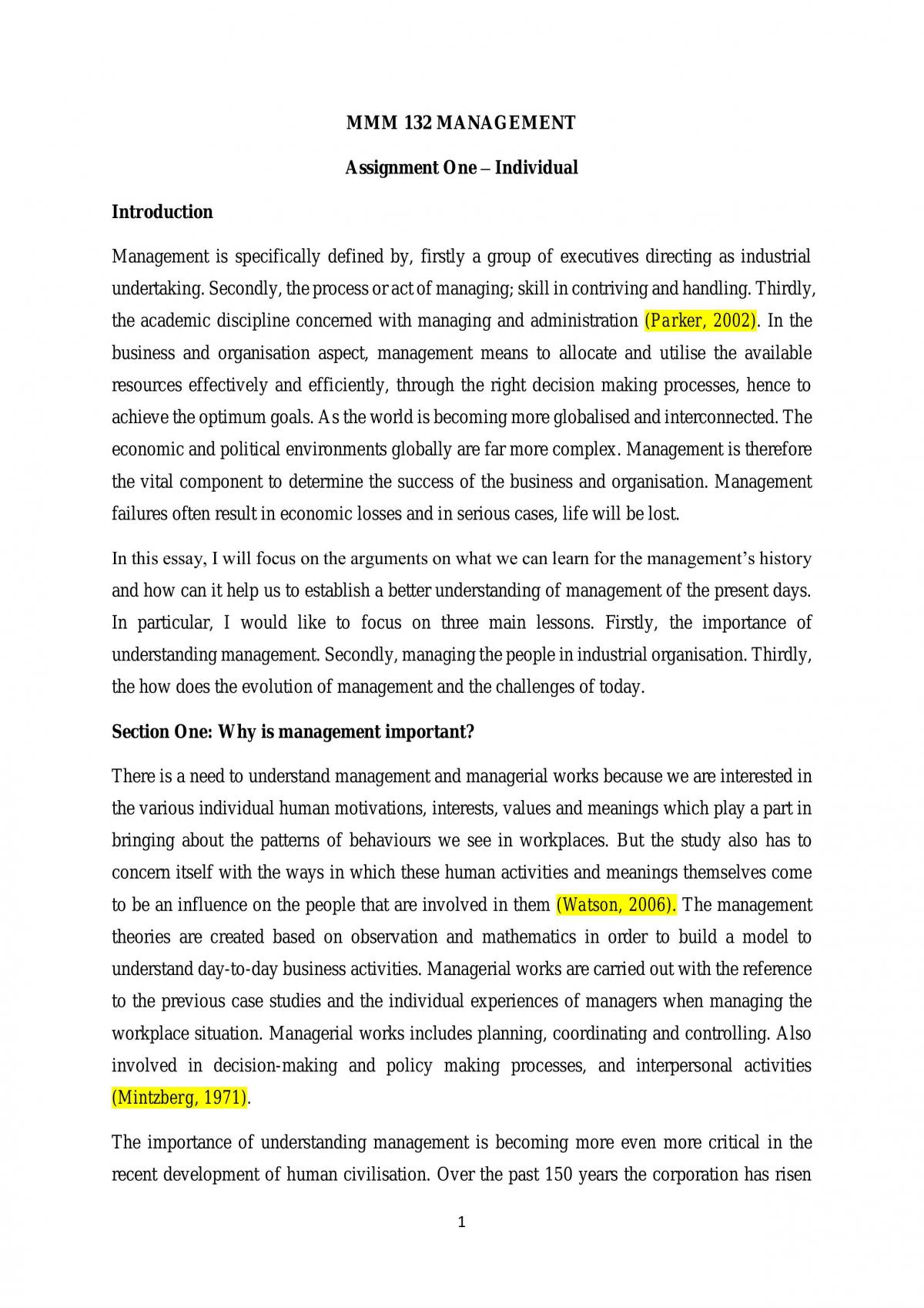 Assignment 1 - Page 1