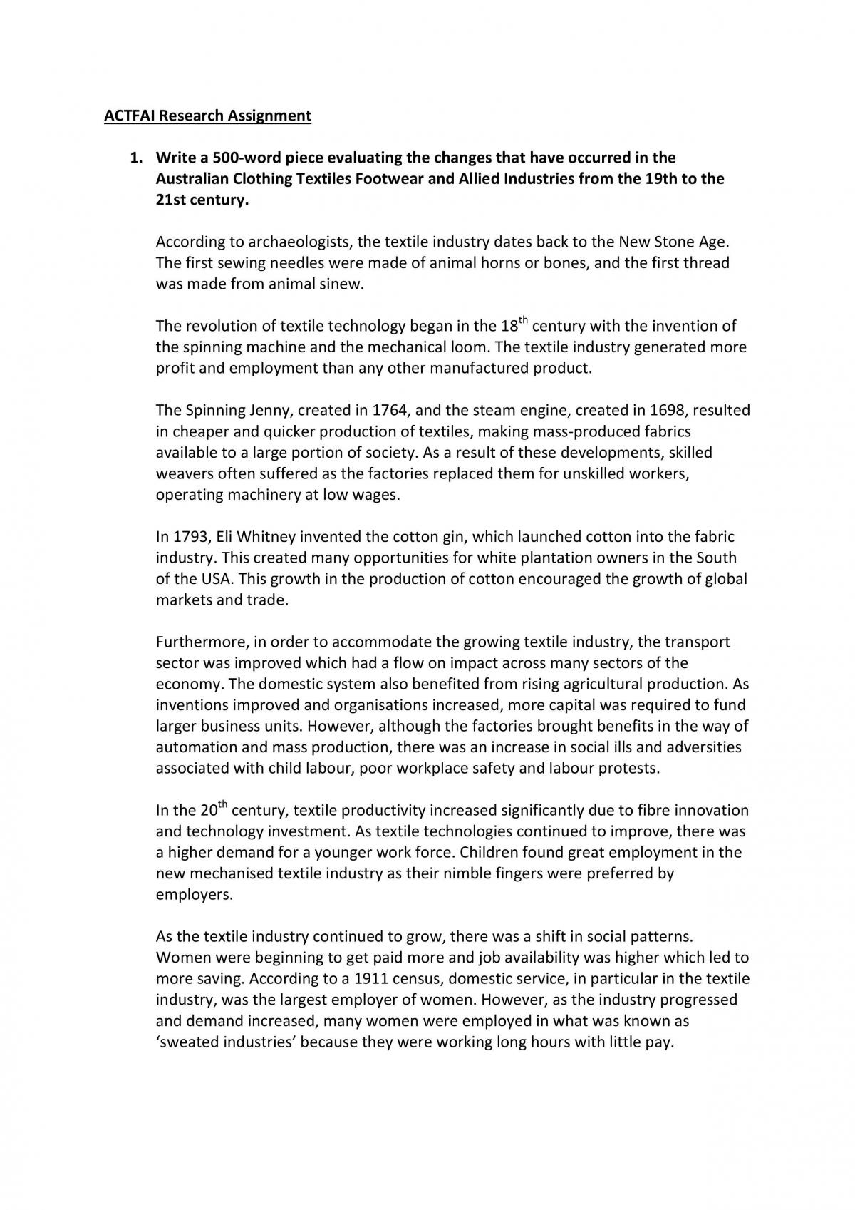 ACTFAI Research Assignment - Page 1