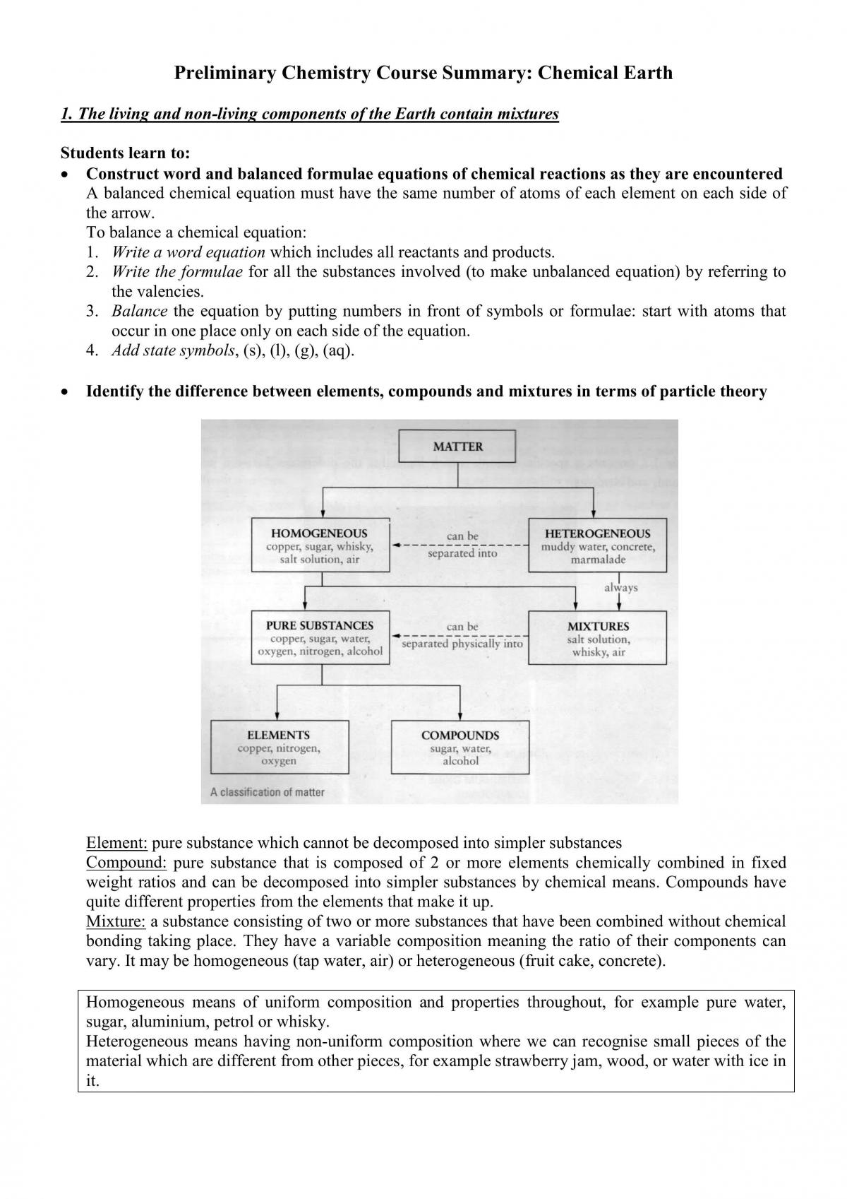 Chemical Earth Notes - Page 1