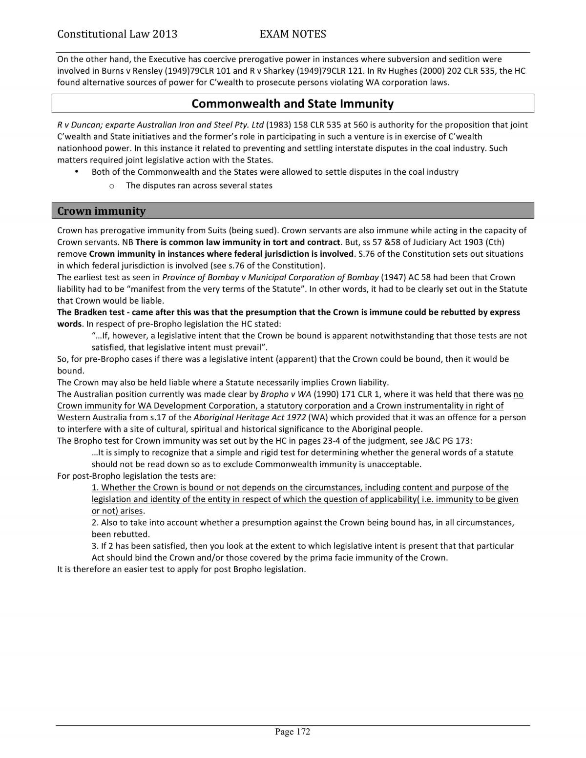 Constitutional Law  Exam Notes - Page 172