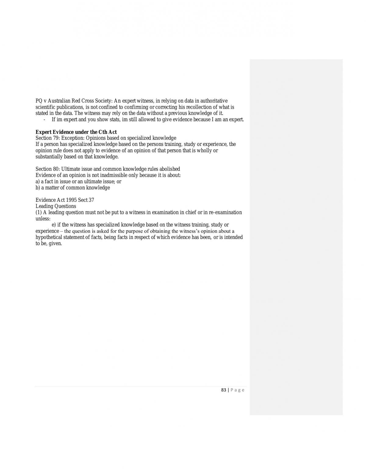 Evidence Exam Notes - Page 83