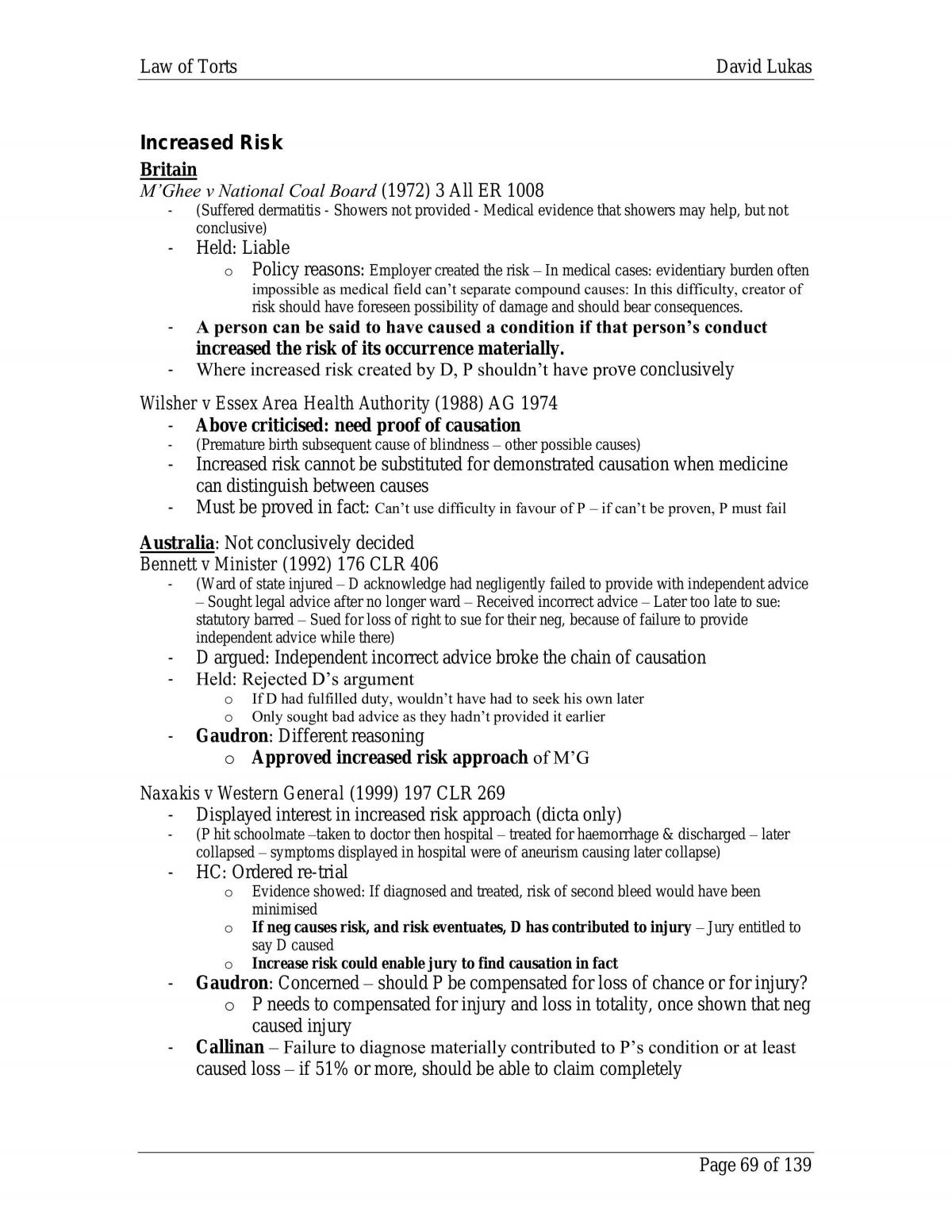 Notes for Torts Exam - Page 69